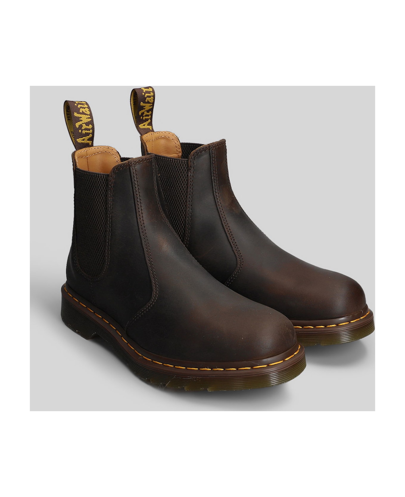 Dr. Martens 2976 Ys Combat Boots In Brown Leather - brown