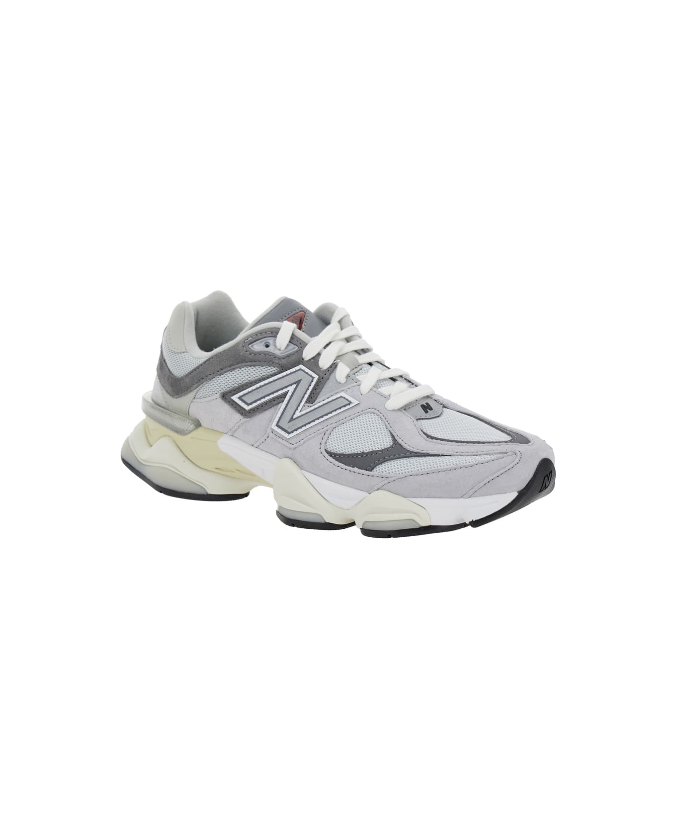 New Balance Grey Low Top Sneakers With Logo Detail On The Side In Suede And Tech Fabric Man - Grey