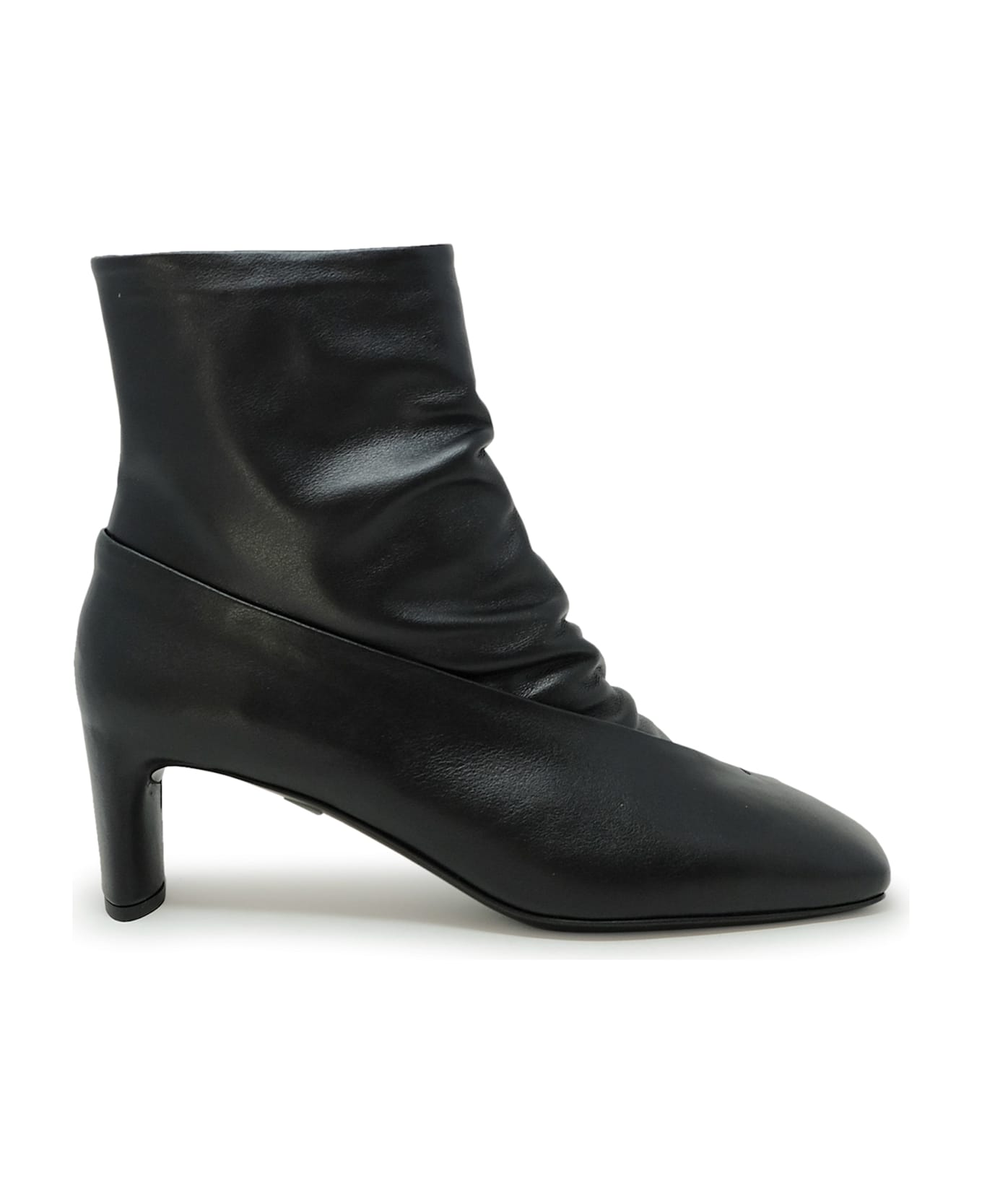 Del Carlo Roberto Del Carlo Black Leather Ankle Boots - BLACK
