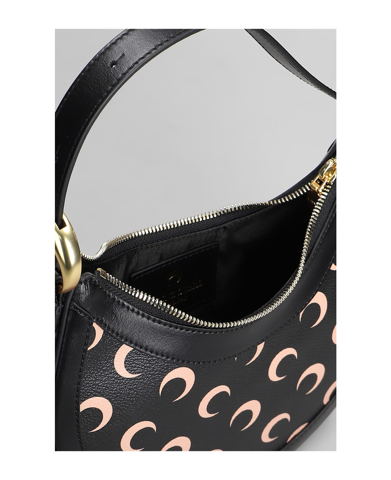 Marine Serre Shoulder Bag In Black Polyuretan - black