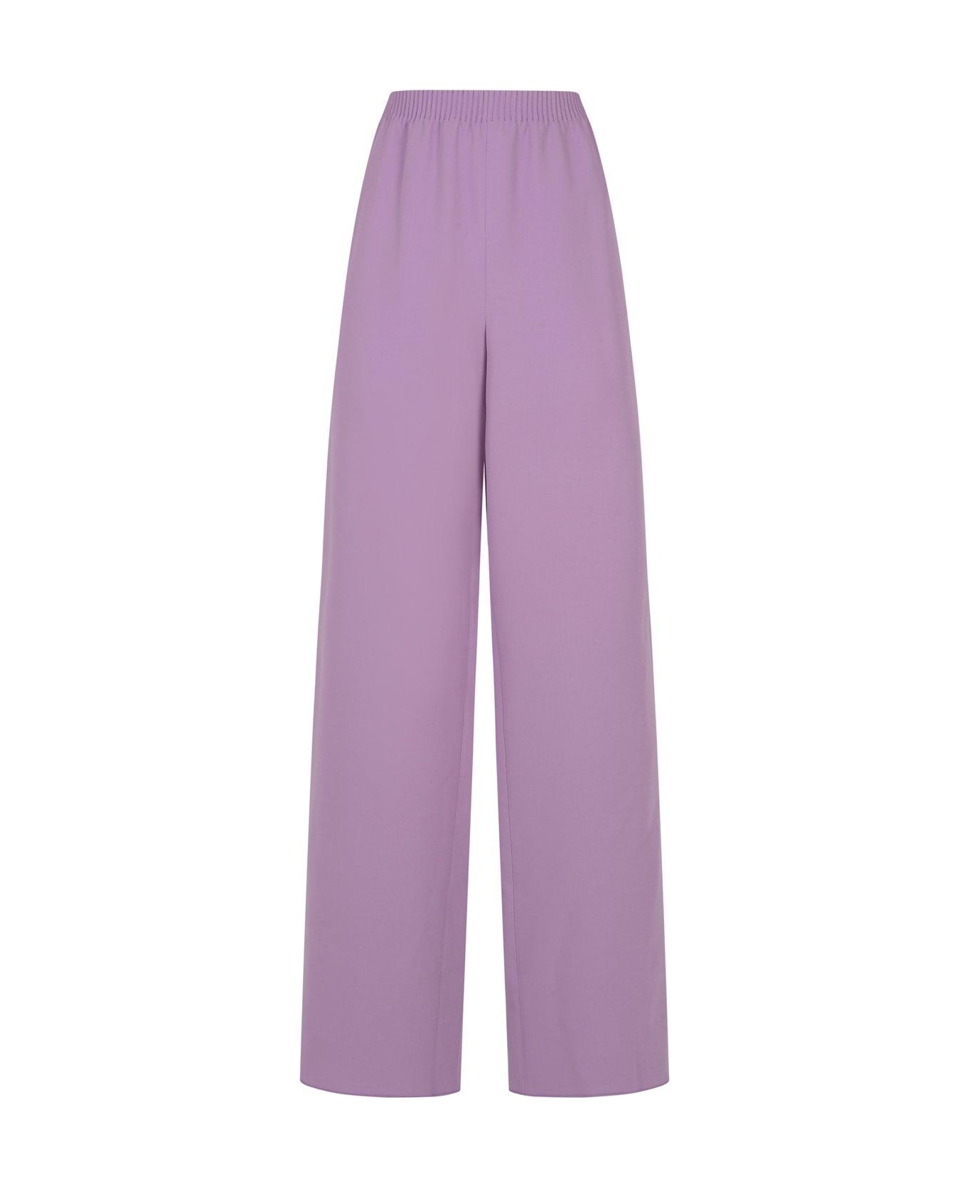 Valentino High Waist Straight Leg Trousers - Lilac