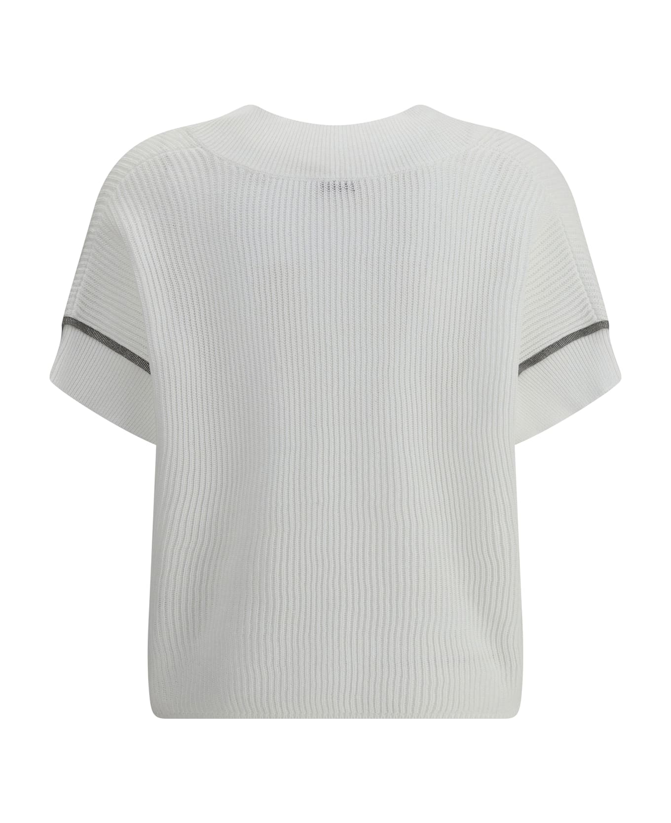 Brunello Cucinelli Short-sleeve Sweater - White