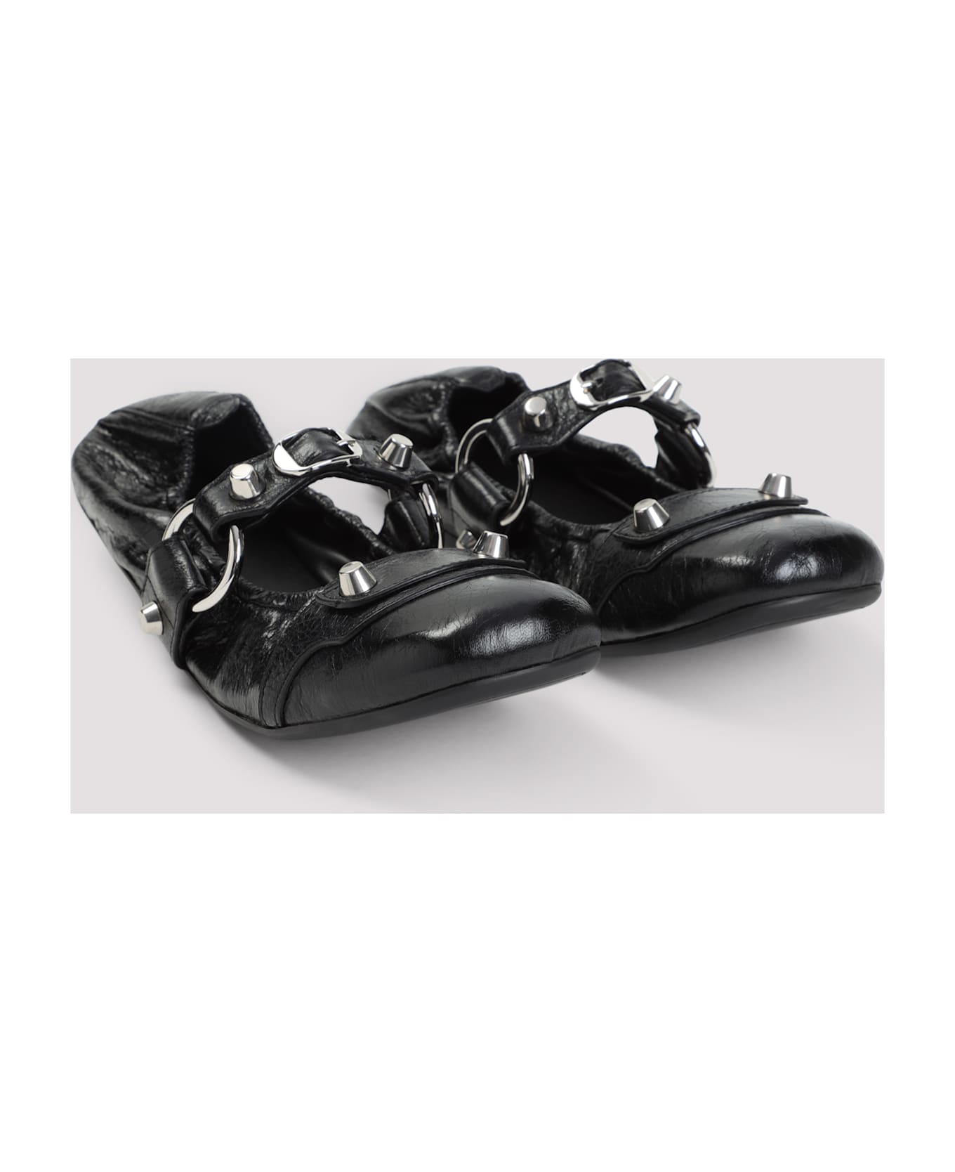 Balenciaga City Flat Sandals - Black Silver