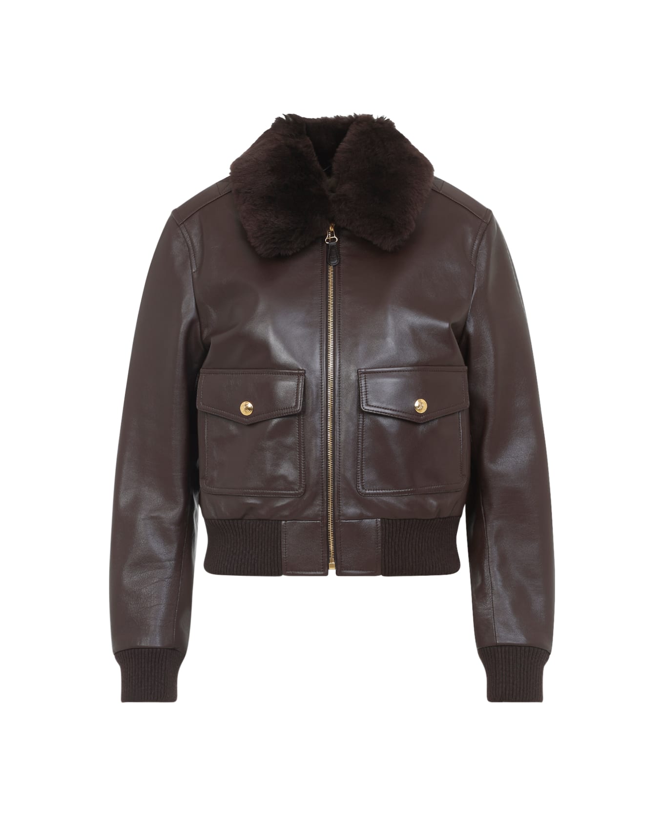 Celine Aviator Bomber Jacket - Dk Chocolate Dark Brown