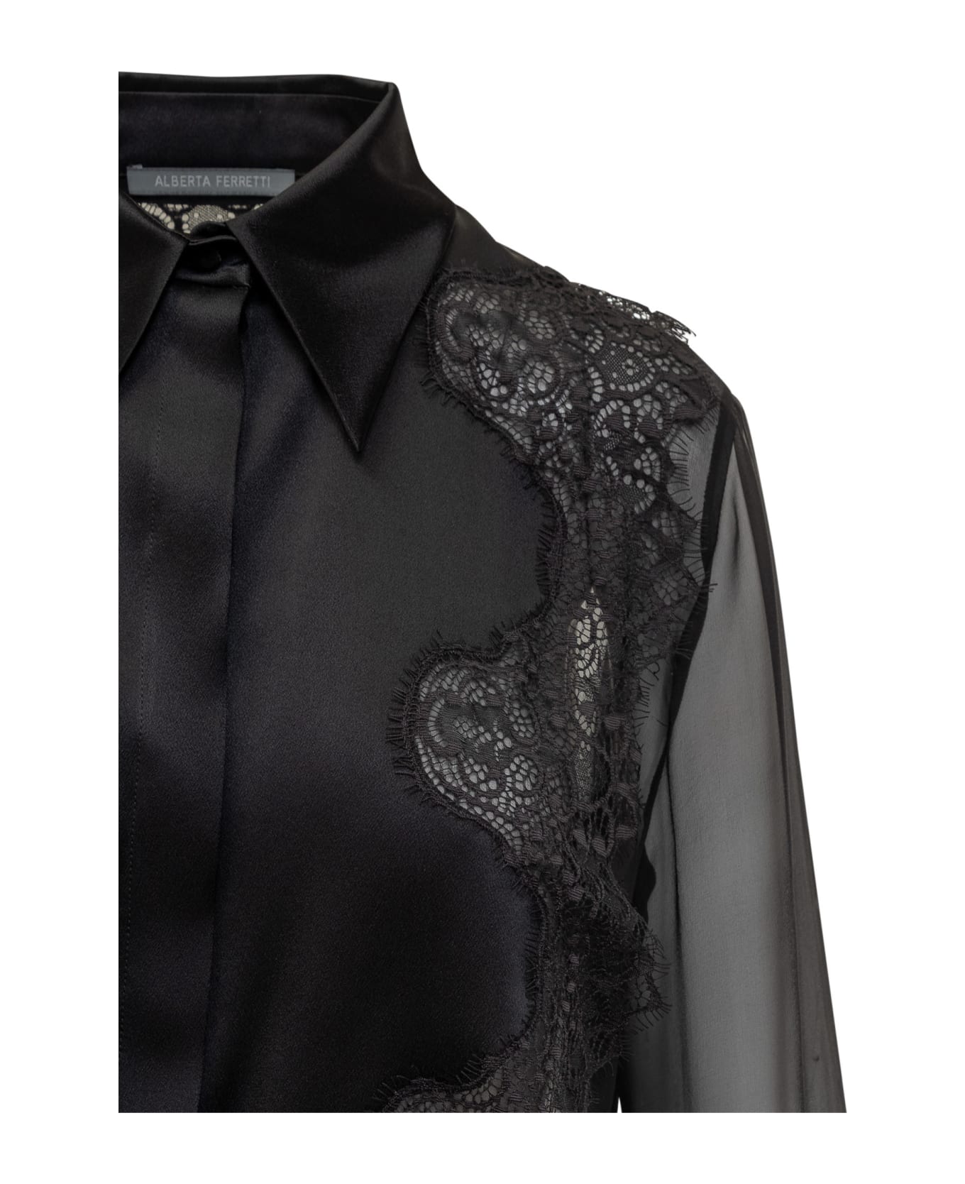 Alberta Ferretti Black Silk Shirt - NERO