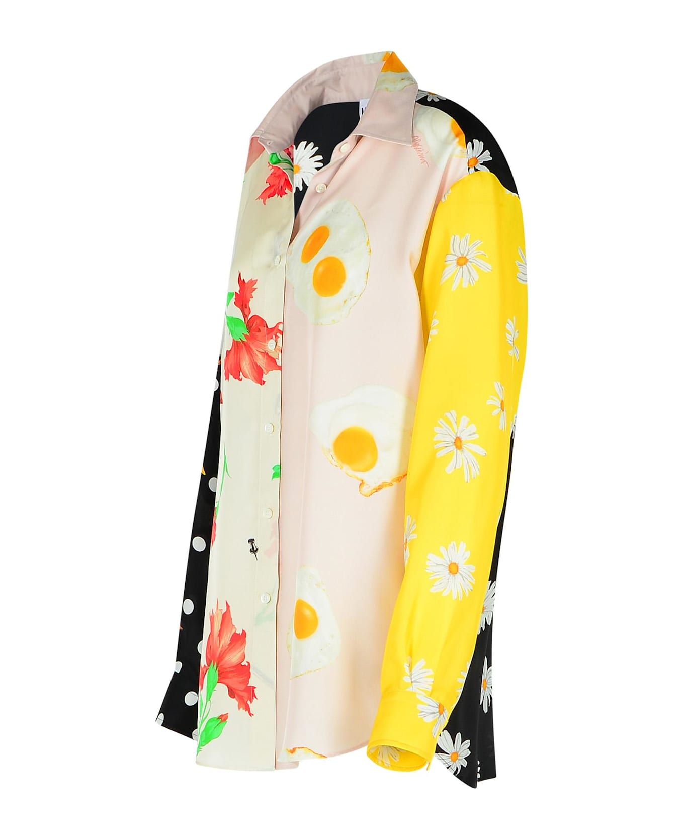 Moschino 
patchwork
 Multicolor Silk Shirt - Multicolor