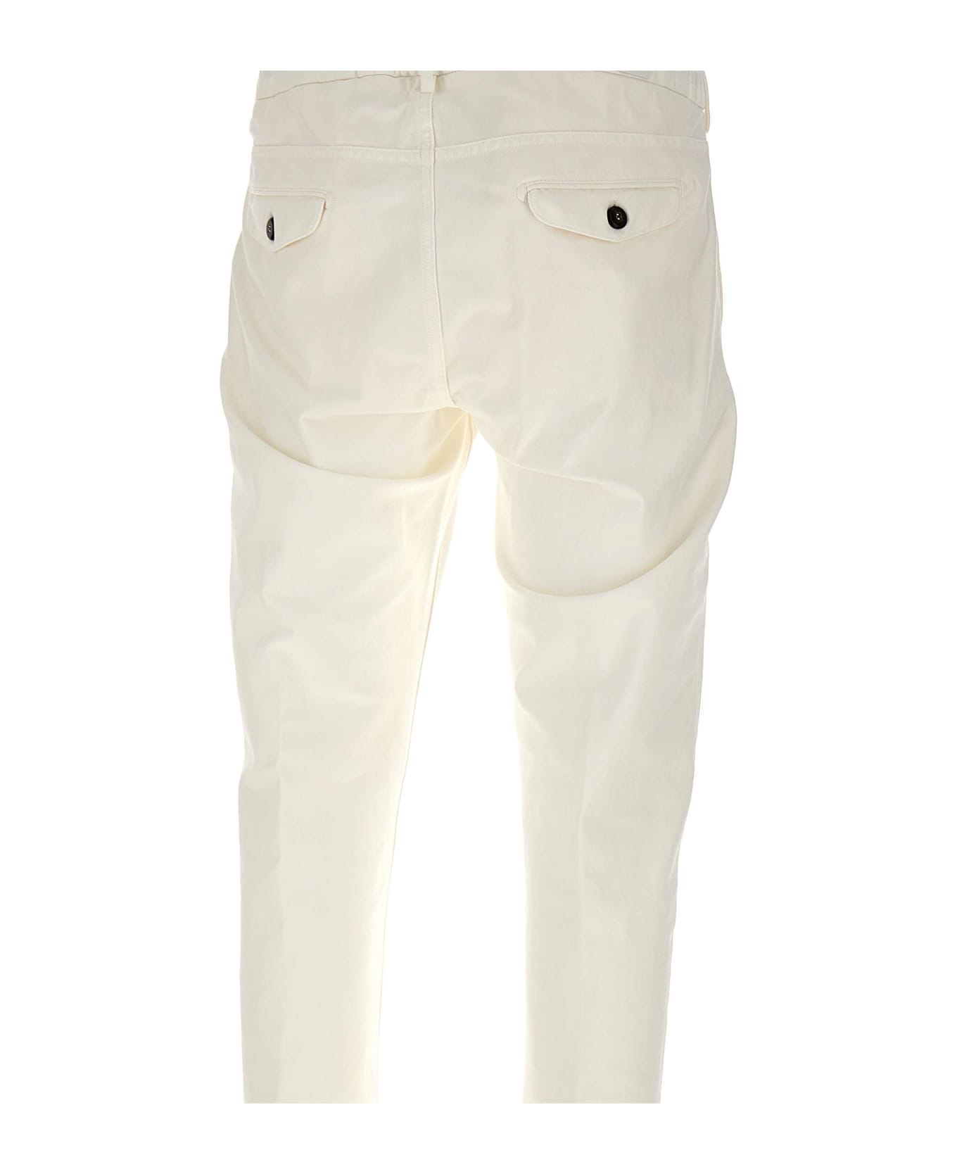 Eleventy Cotton Trousers - WHITE ボトムス