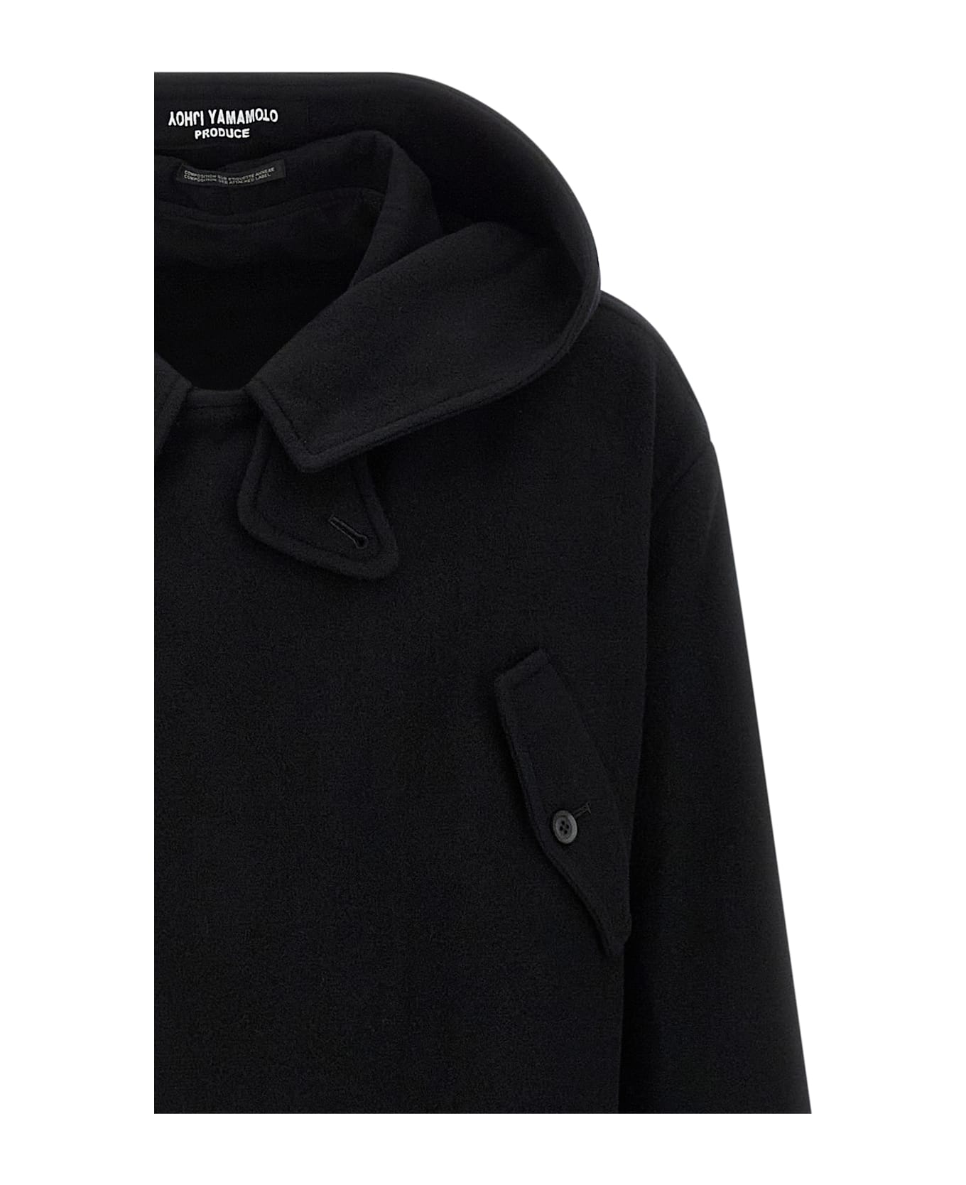 Yohji Yamamoto Hooded Coat - Black  