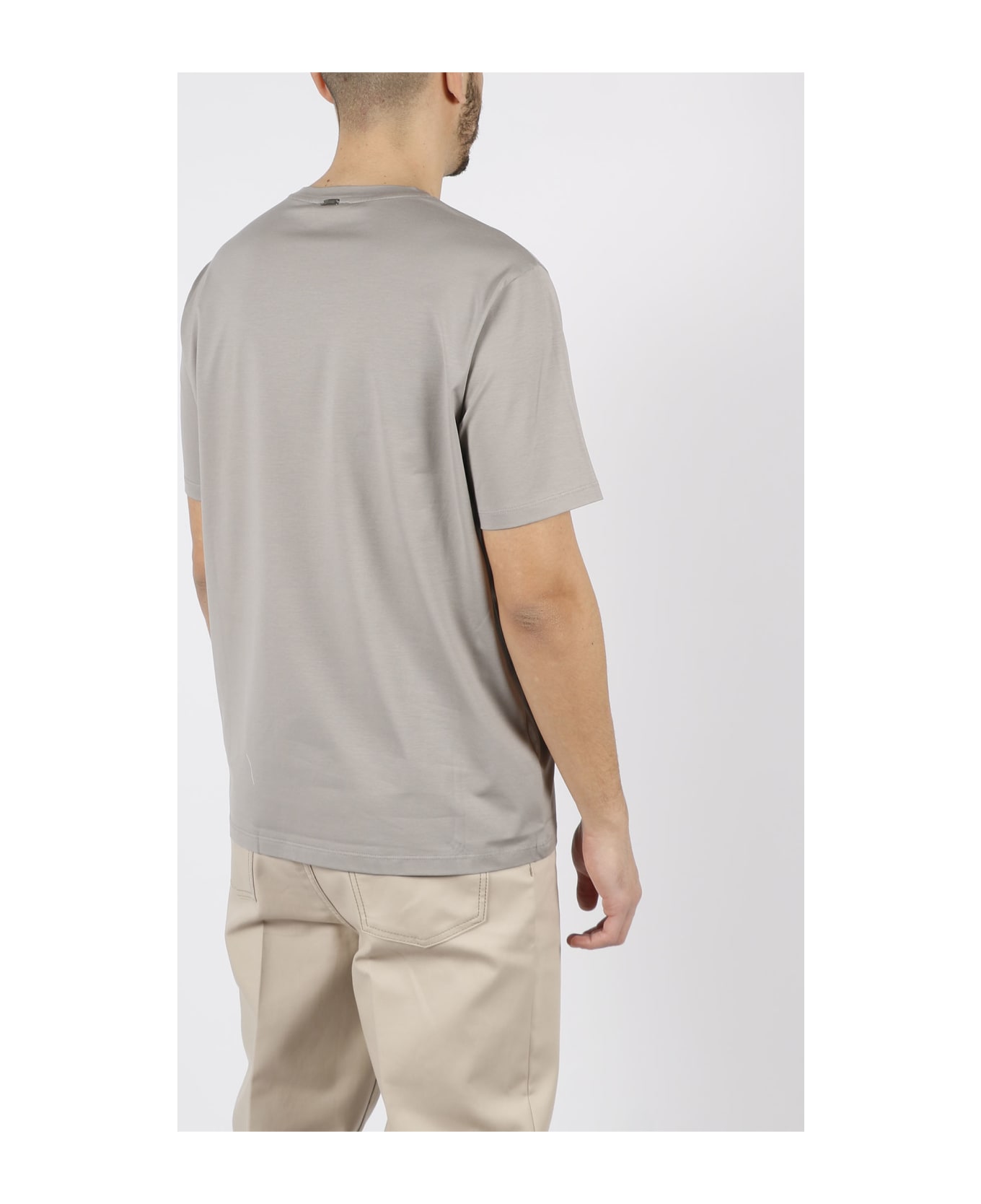 Herno Superfine Cotton Stretch T-shirt - Nude 
Neutrals