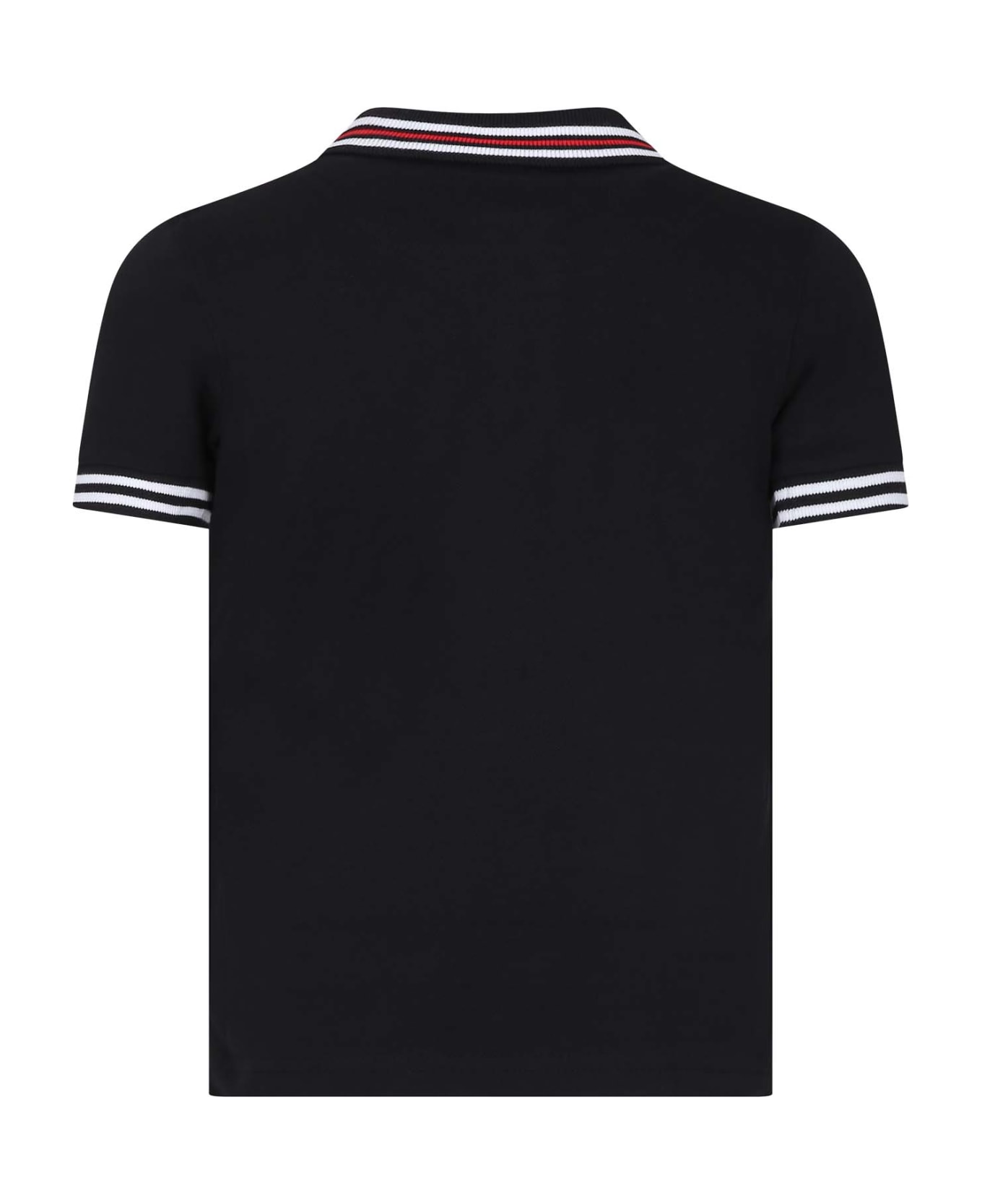 Hugo Boss Black Polo Shirt For Boy With Logo - Black