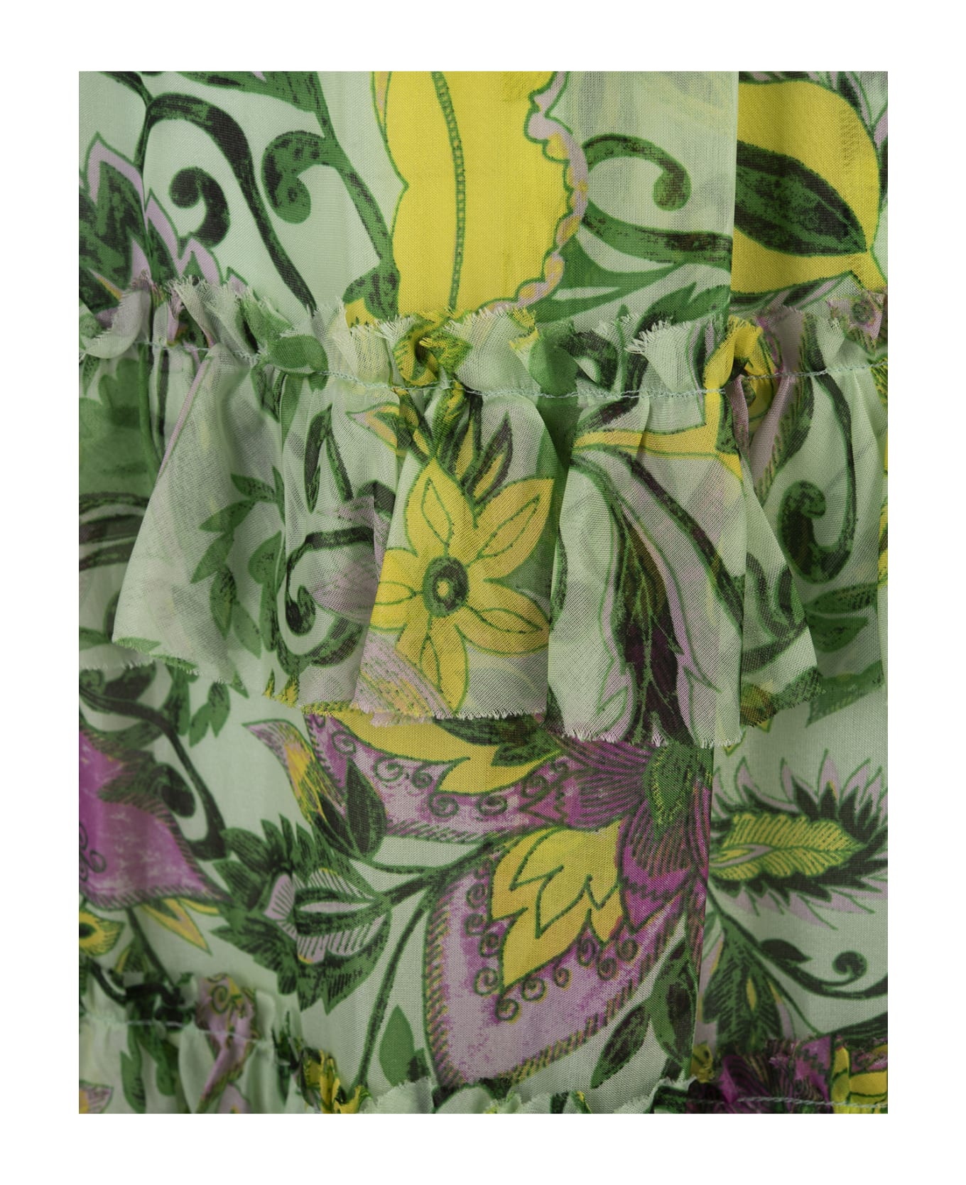 Diane Von Furstenberg Modena Dress In Garden Paisley Mint - Green