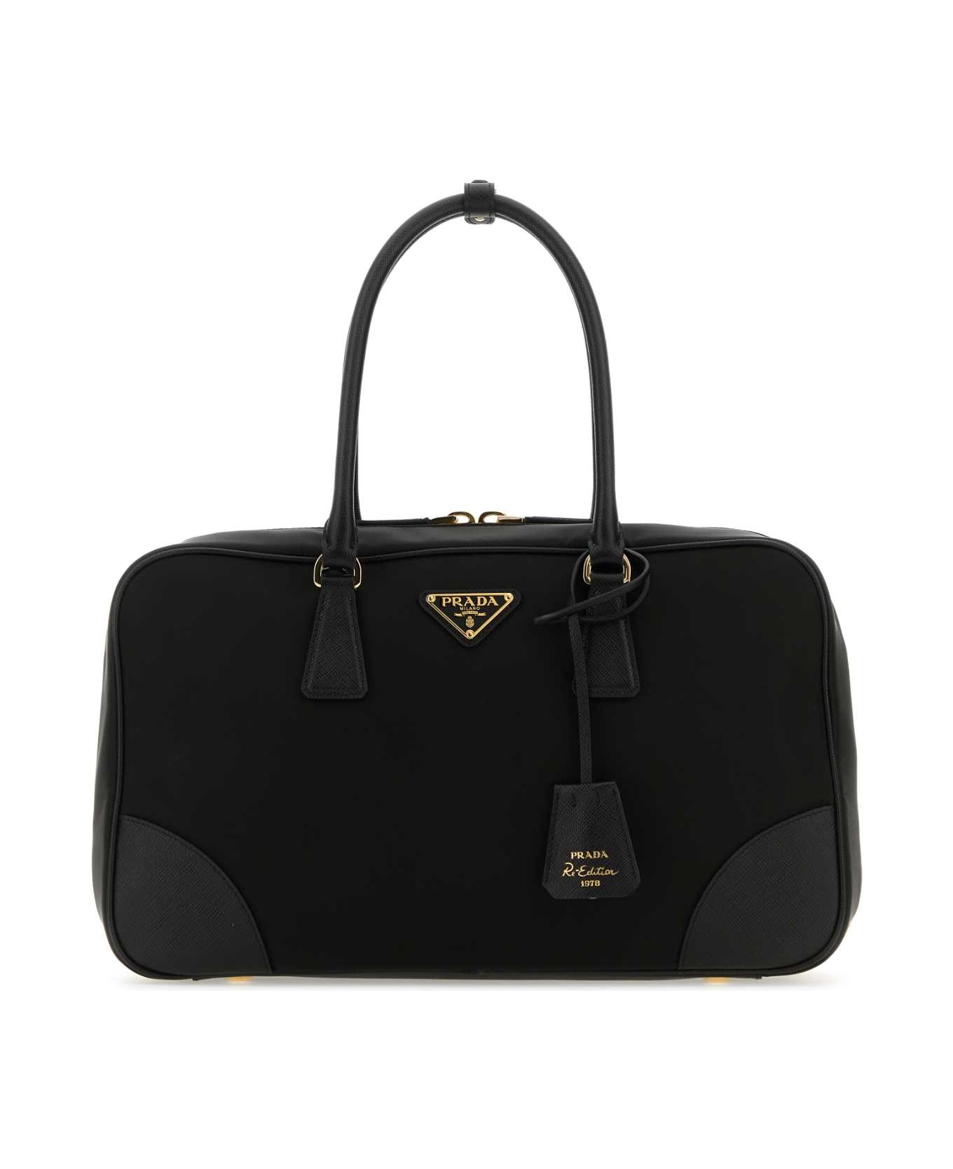 Prada Black Nylon And Leather Re-edition 1978 Handbag - NERO