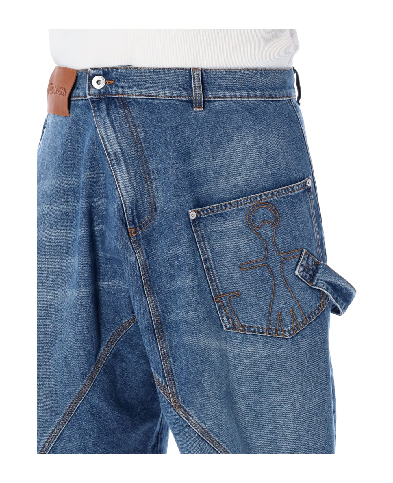J.W. Anderson Twisted Workwear Denim Shorts - LIGHT BLUE