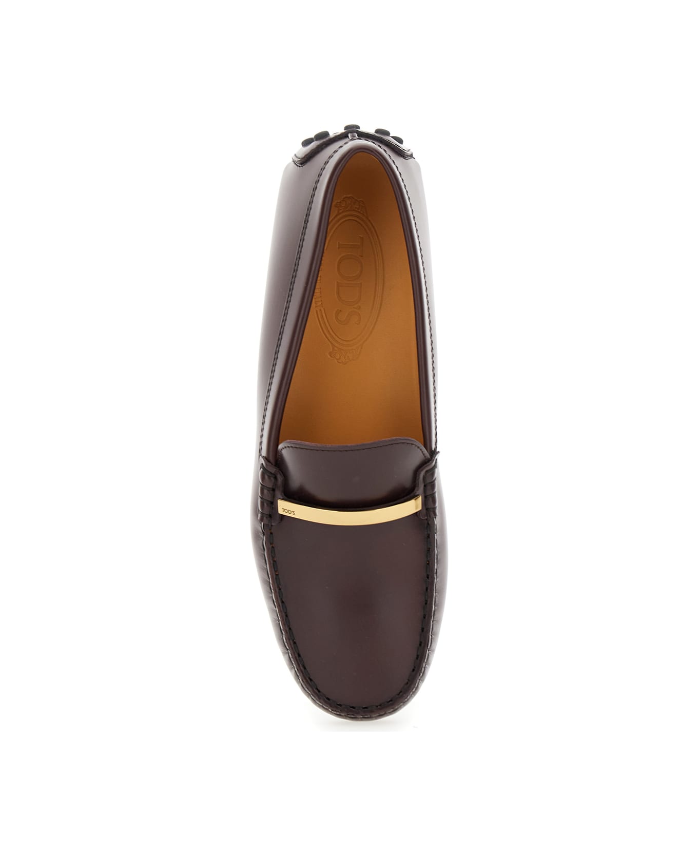 Tod
s Brown Loafers With Logo Plaque And Rubber Sole In Leather Woman - Brown