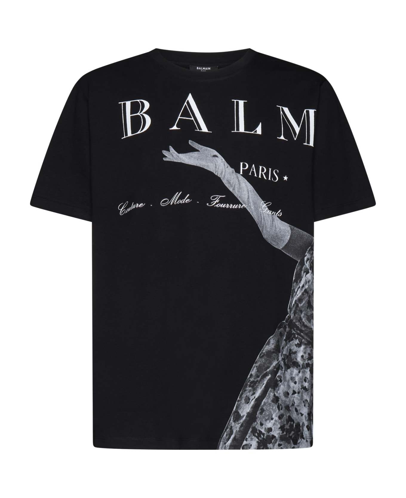 Balmain Jolie Madame Print T-shirt - Egp Noir Multi Gris シャツ