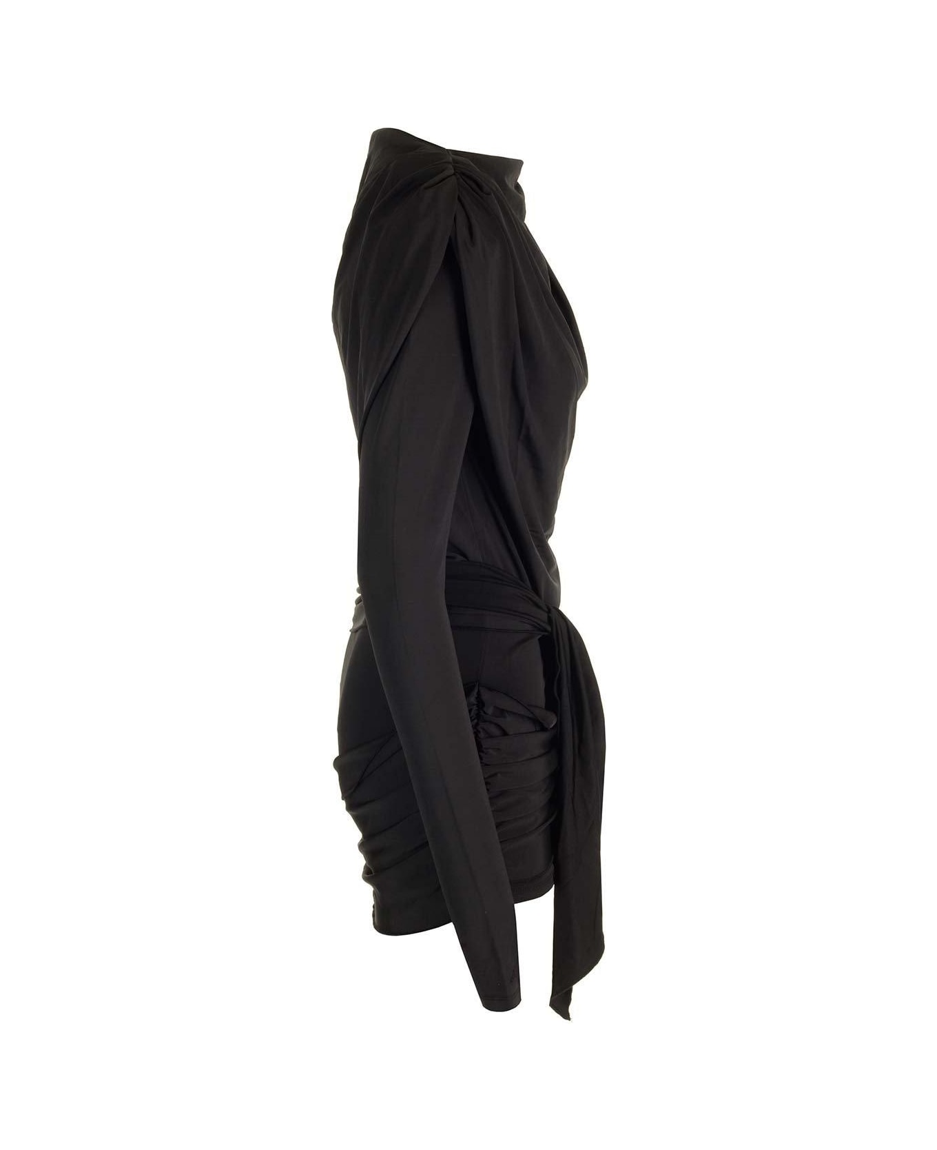 Rotate by Birger Christensen Bow-tie Mini Dress - Black