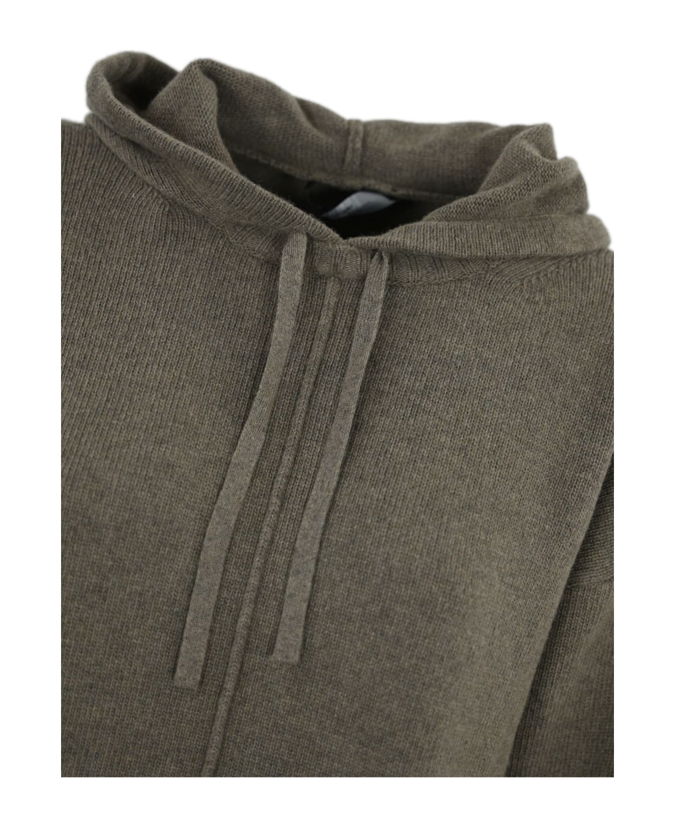 Weekend Max Mara Cashmere Knit Sweatshirt With Hood - Brown