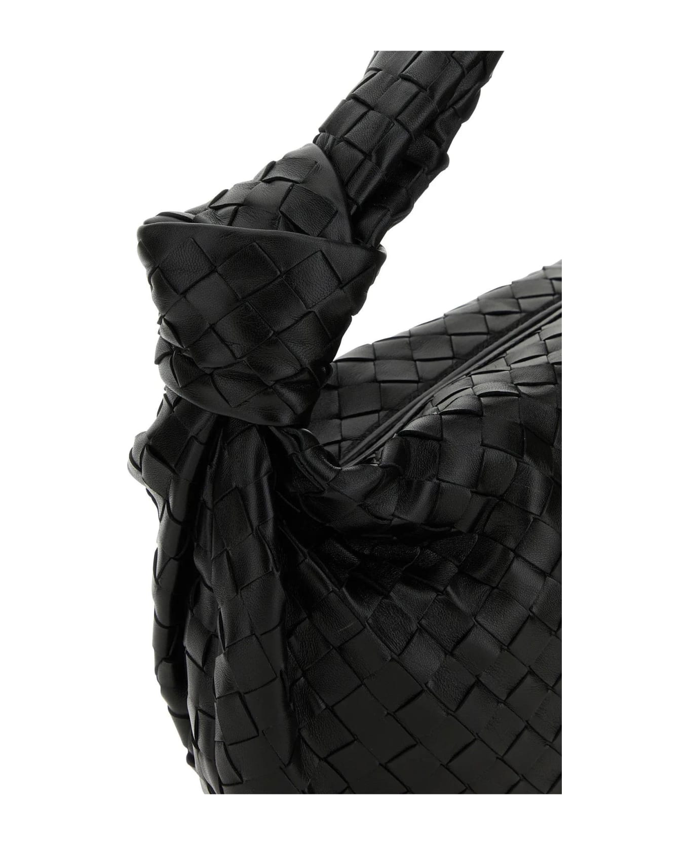 Bottega Veneta Black Nappa Leather Small Jodie Handbag