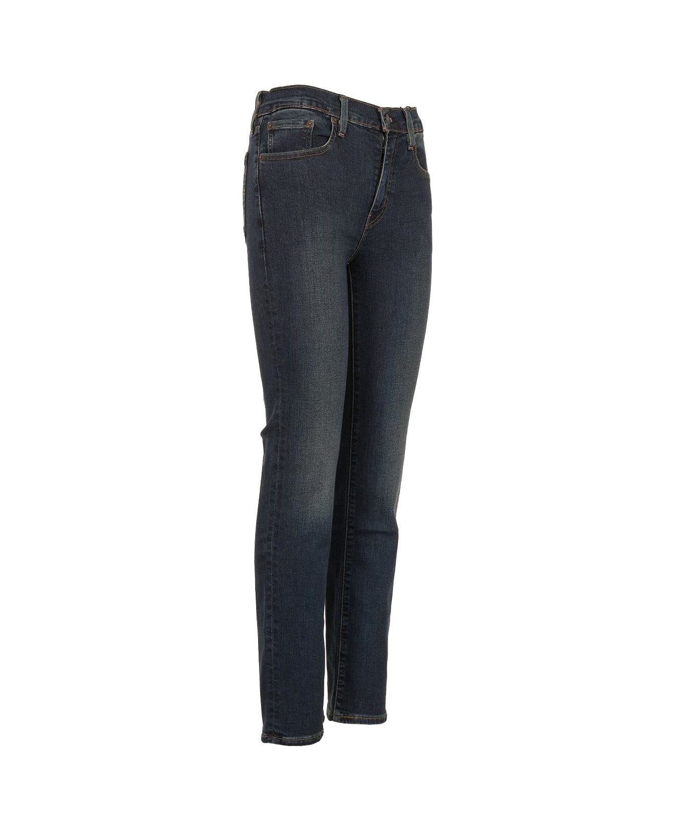 Levi's 724 High Waist Straight Leg Jeans - Blue デニム