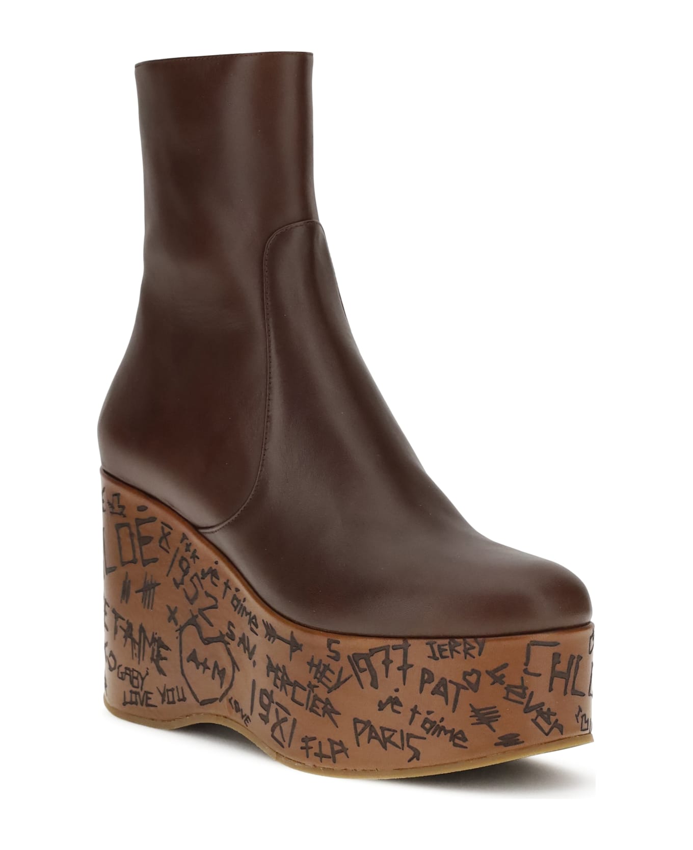 Chloé Maxime Wedge Ankle Boots