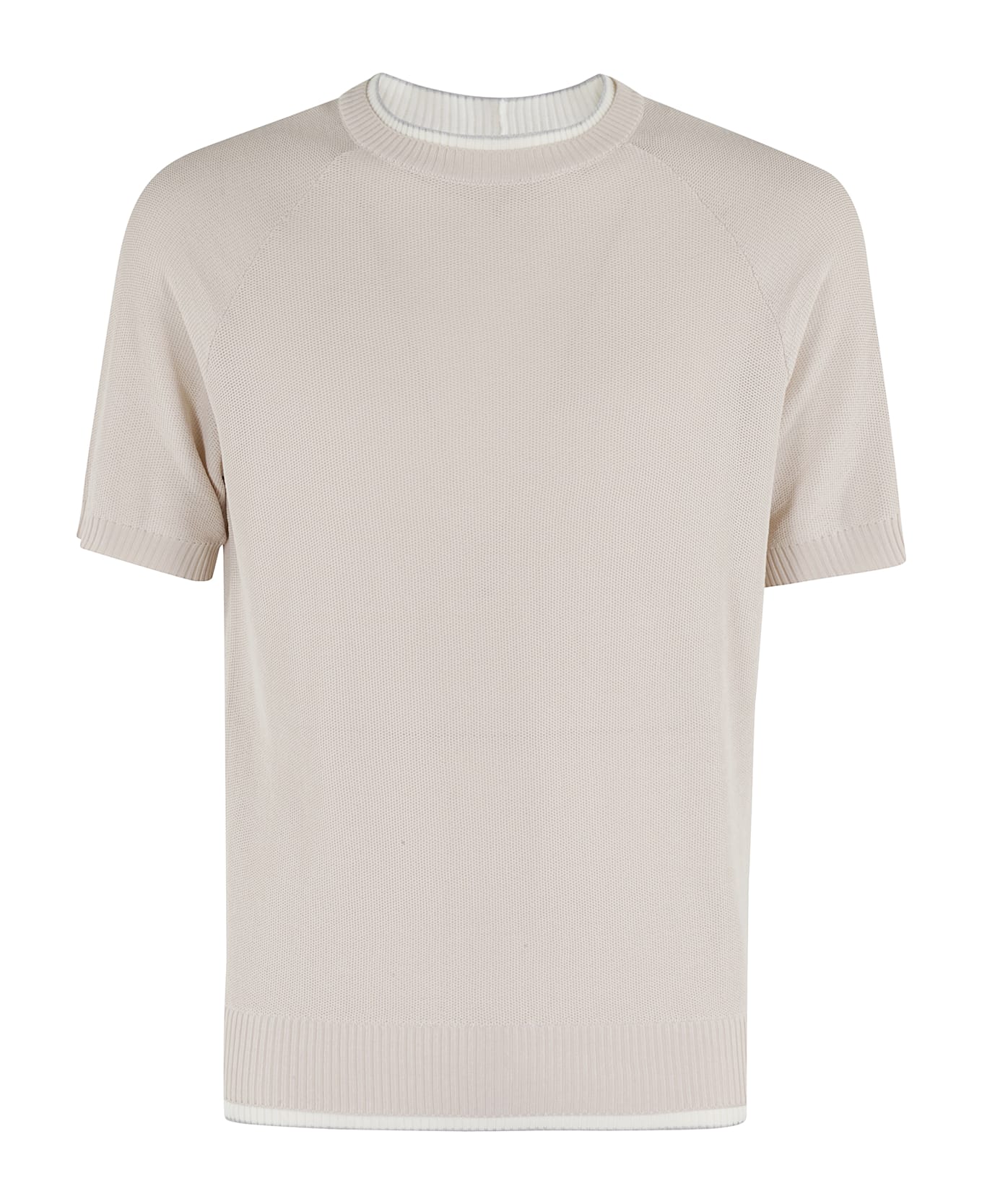 Eleventy Girocollo Mm - Sabbia Bianco Grigio