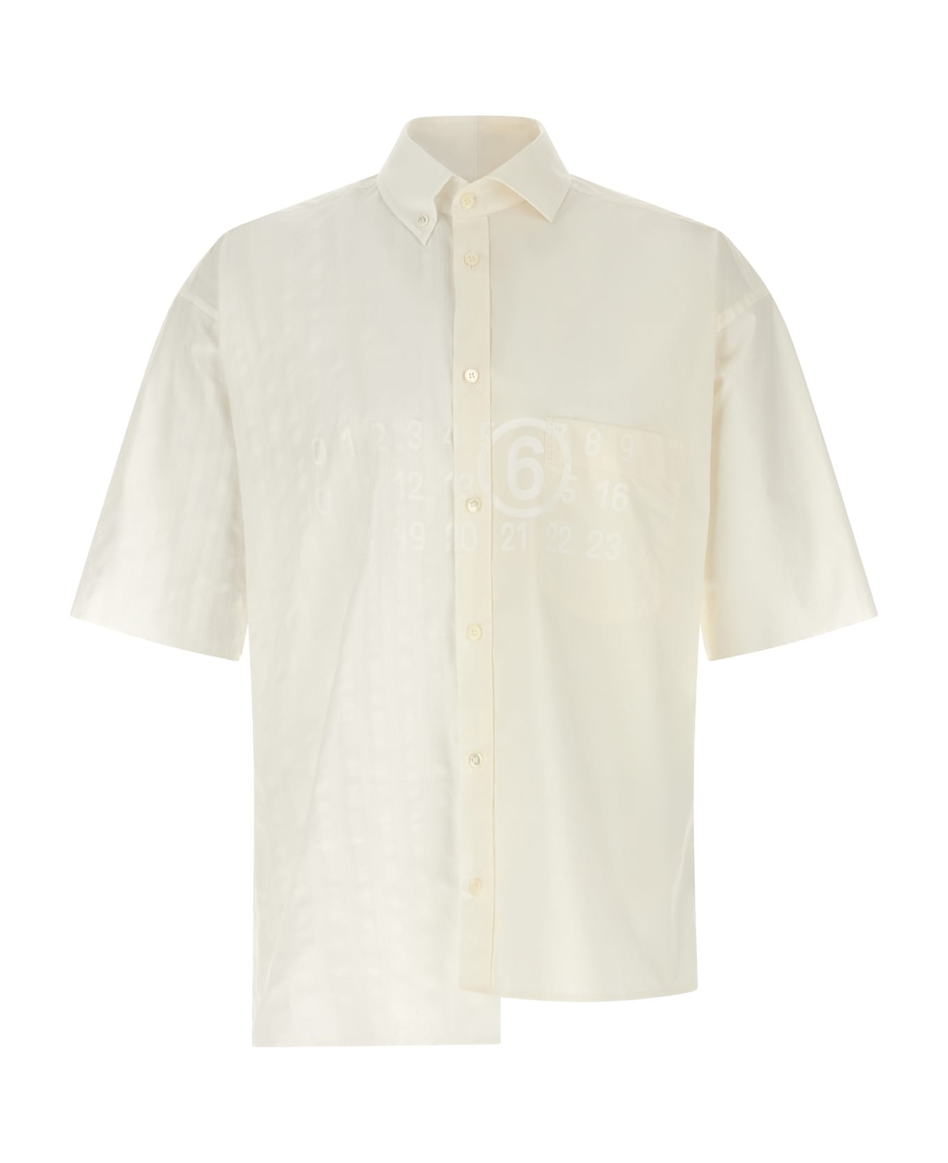 MM6 Maison Margiela Bi-material Shirt - White