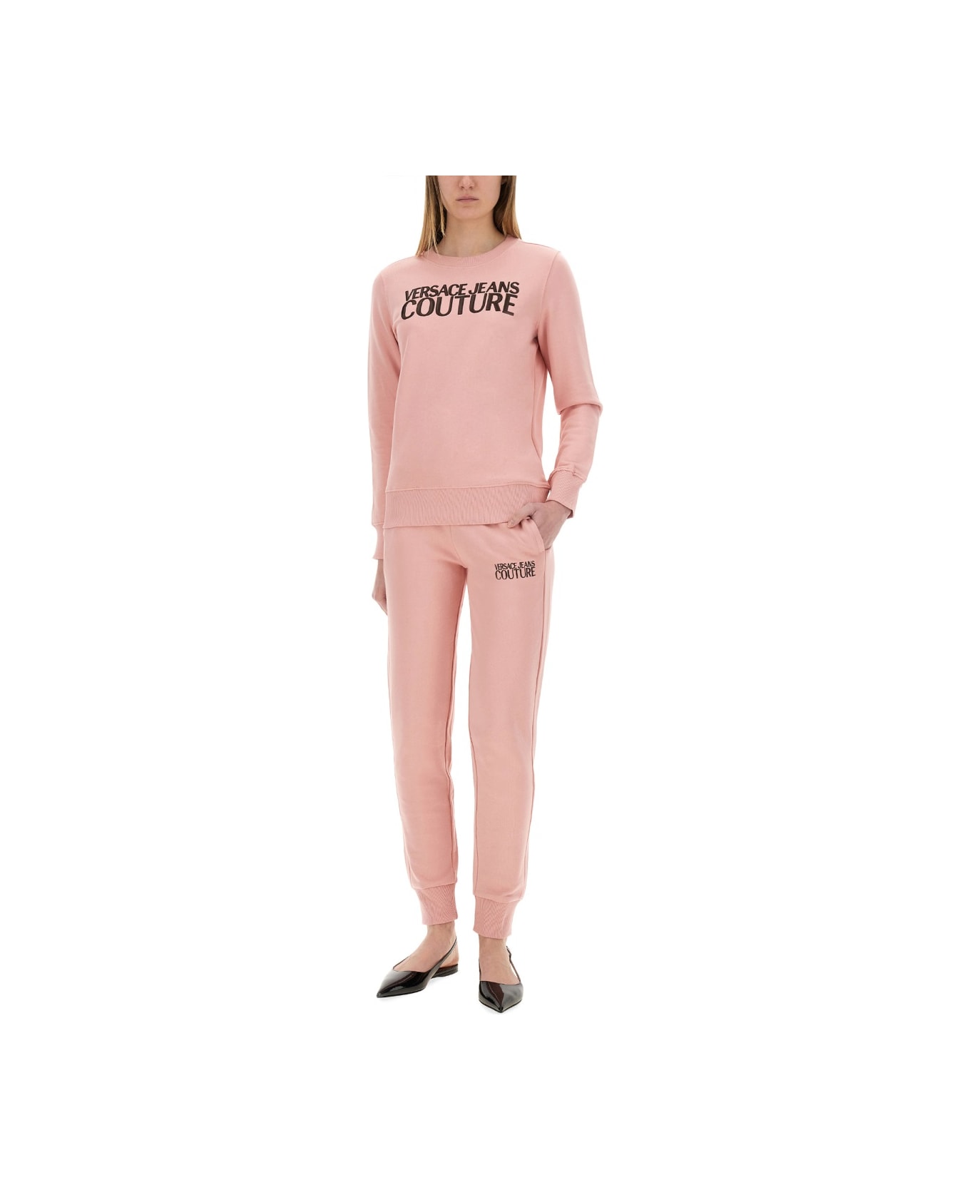 Versace Jeans Couture Sweatshirt With Logo - PINK