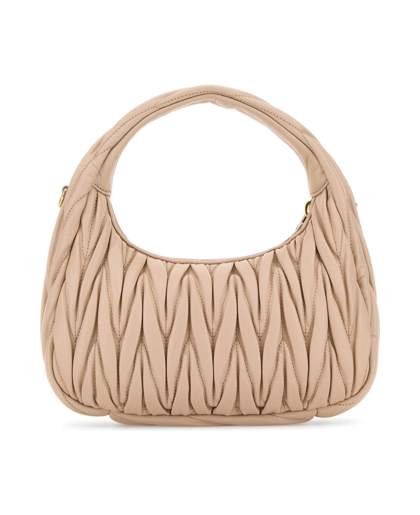 Miu Miu Powder Pink Nappa Leather Wander Handbag - CIPRIA
