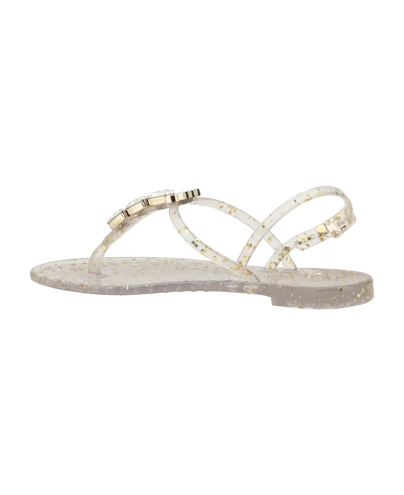 Casadei Swarovski Jelly Sandals