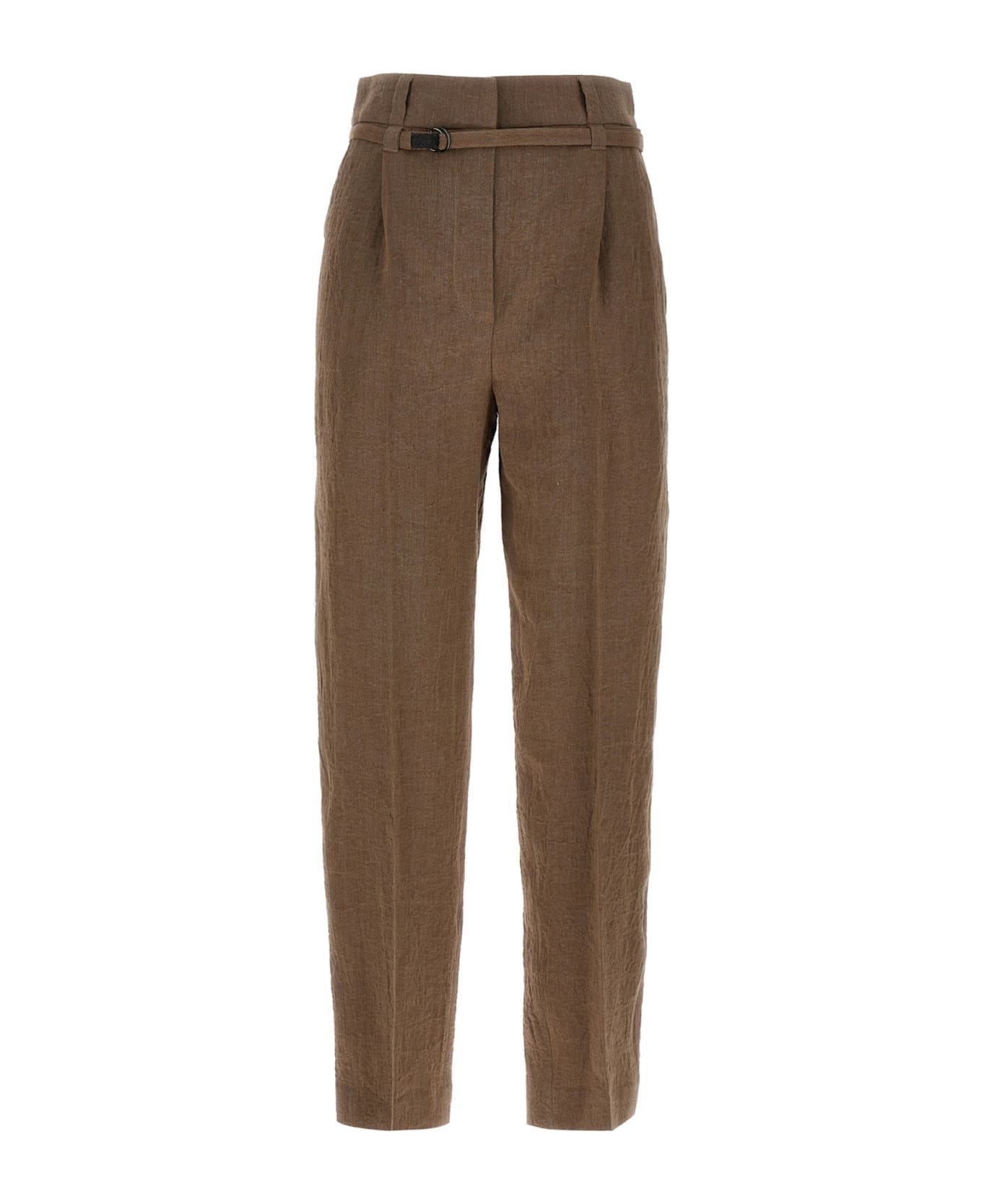 Brunello Cucinelli Linen Pants - Brown
