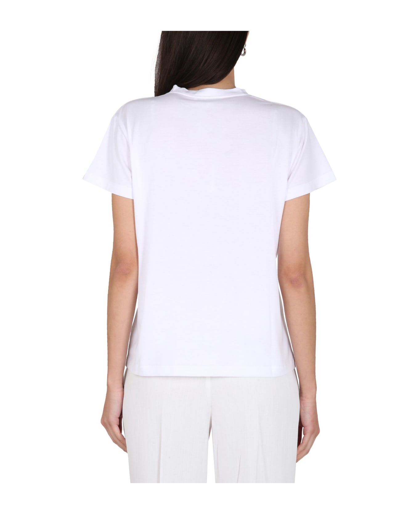 Fabiana Filippi T-shirt With Shining Detail - Bianco