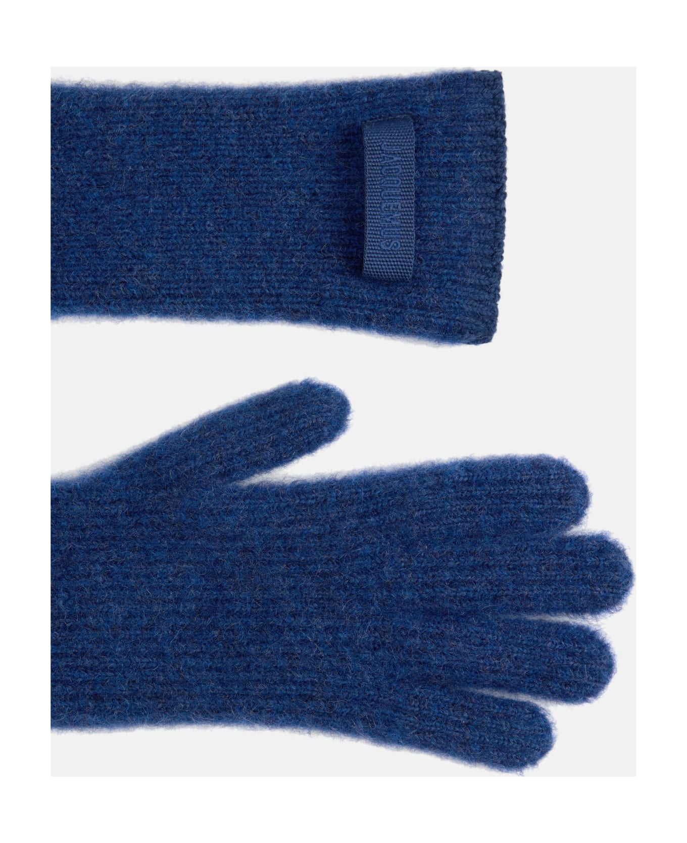 Jacquemus Grosgrain Wool Gloves - Blue