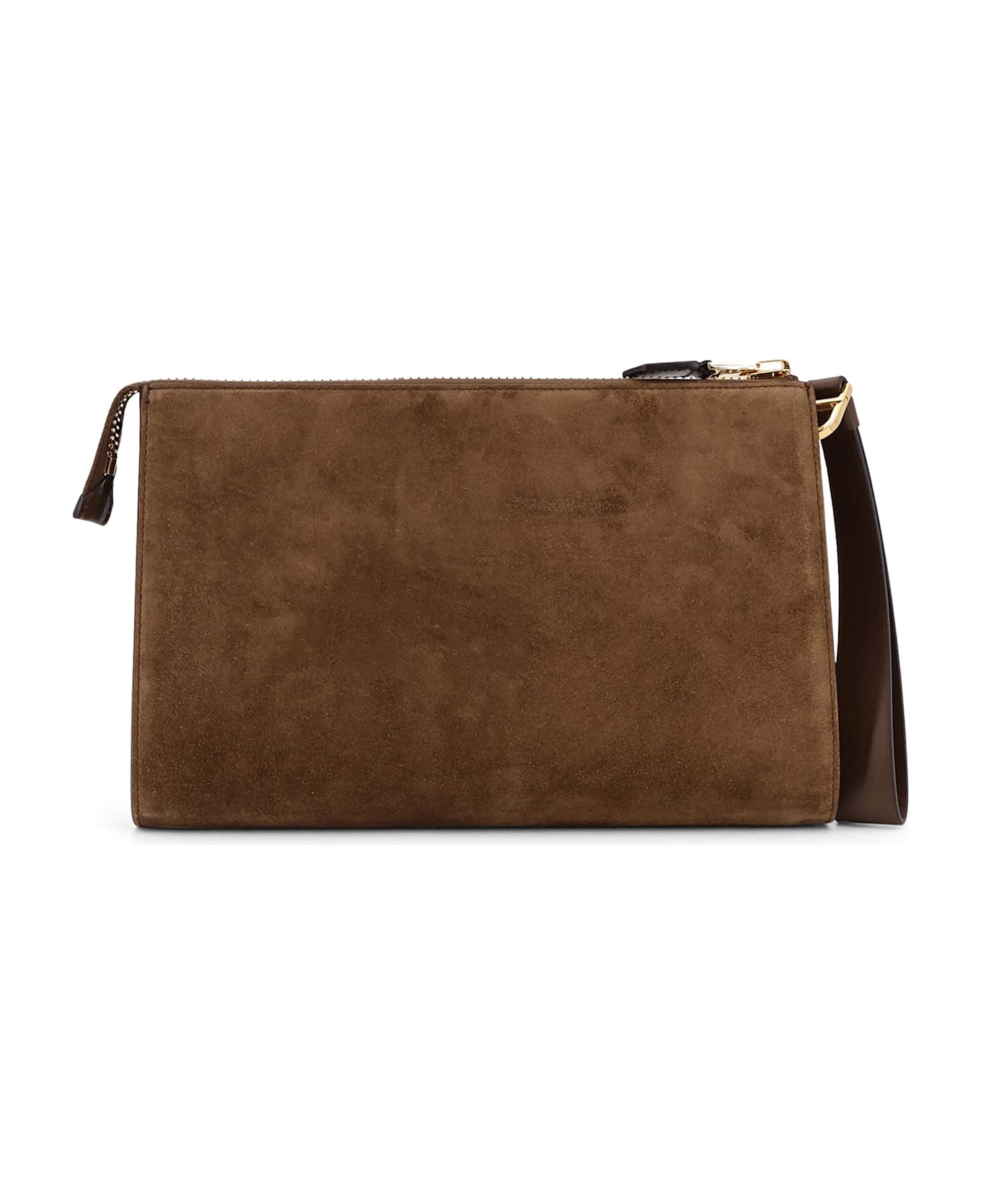 Tom Ford Suede Clutch - WALNUT