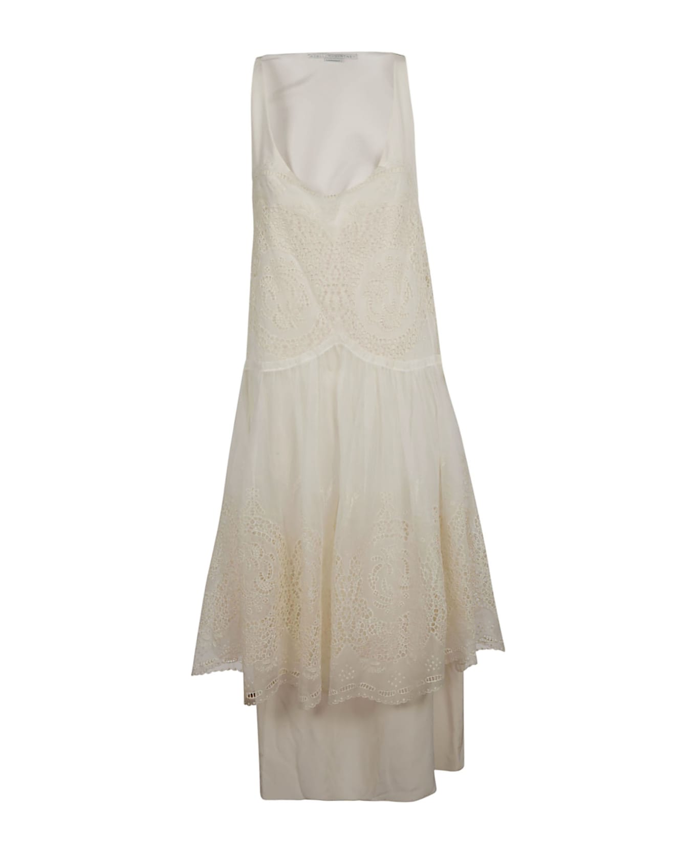 Stella McCartney Sleeveless Laced Dress - White ワンピース＆ドレス