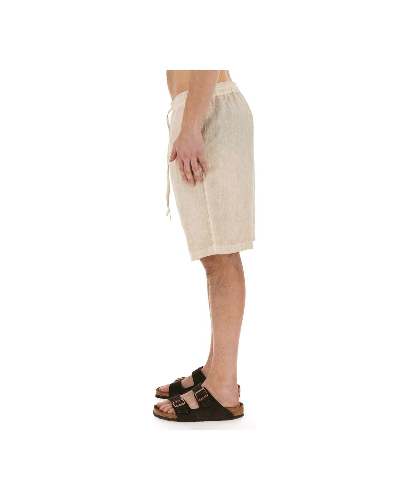 120% Lino Linen Bermuda Shorts - IVORY