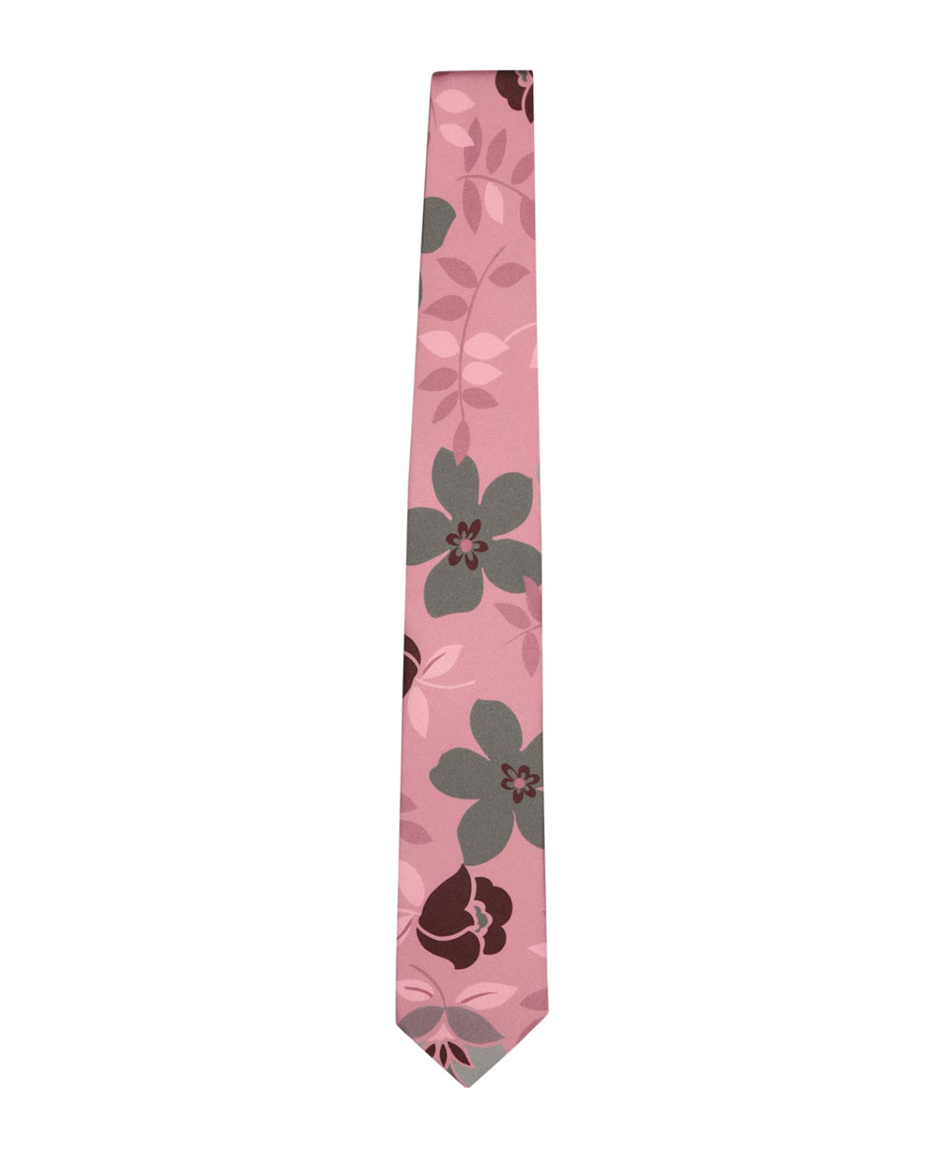 Lardini Floral Pink/green Tie - Pink ネクタイ