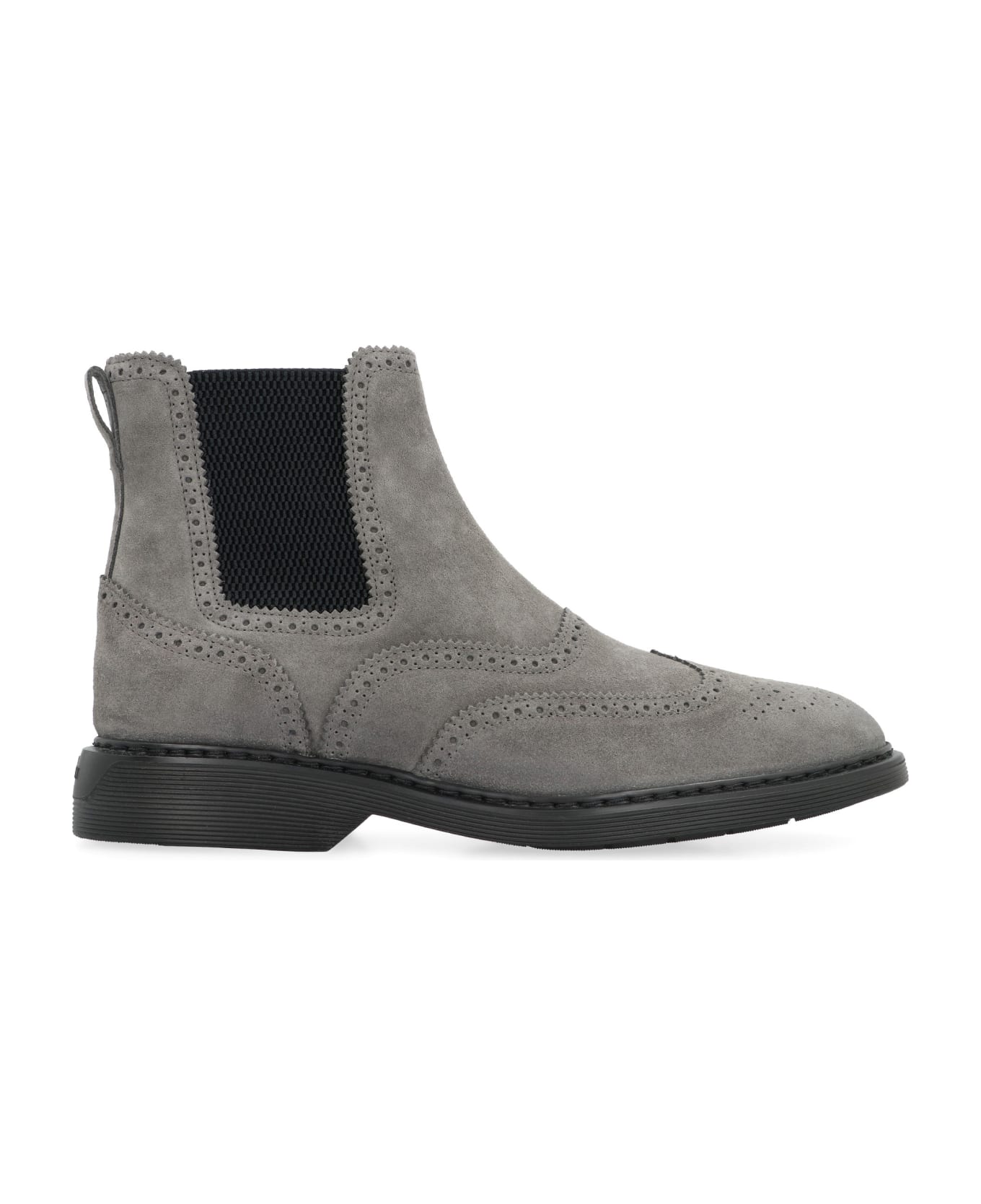 Hogan Leather Ankle Boot - grey