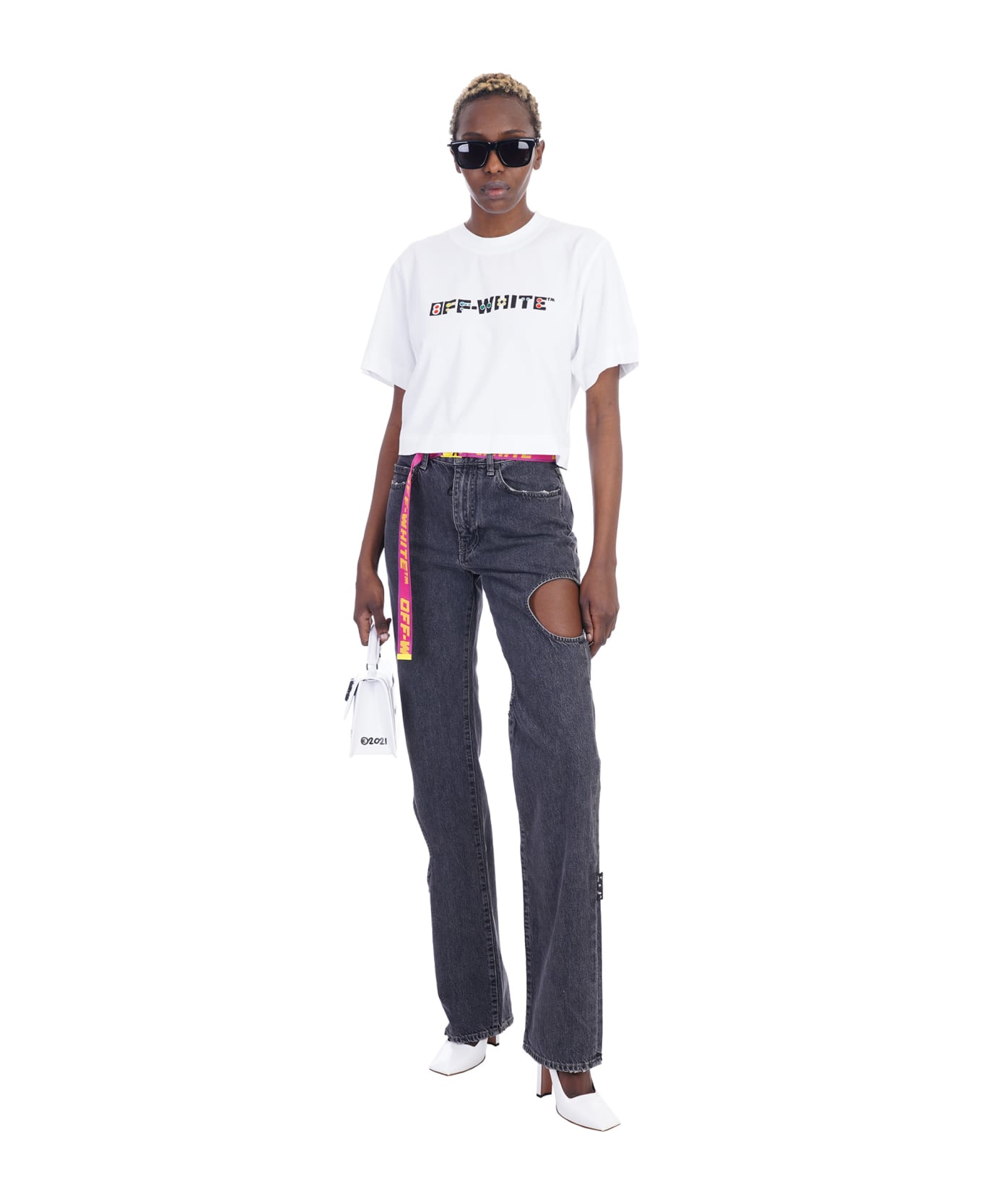 Off-White Jeans In Grey Cotton - grey