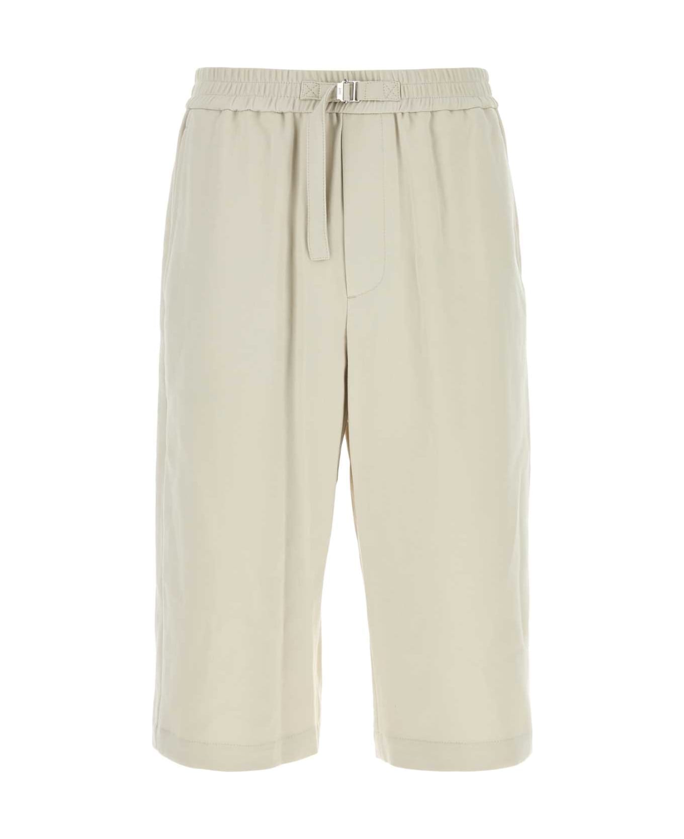 Ami Alexandre Mattiussi Chalk Cotton Bermuda Shorts - MASTIC