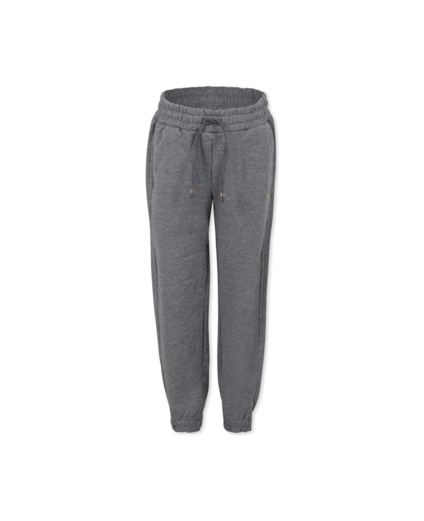 Pinko Grey Trousers For Girl With Logo - Grey