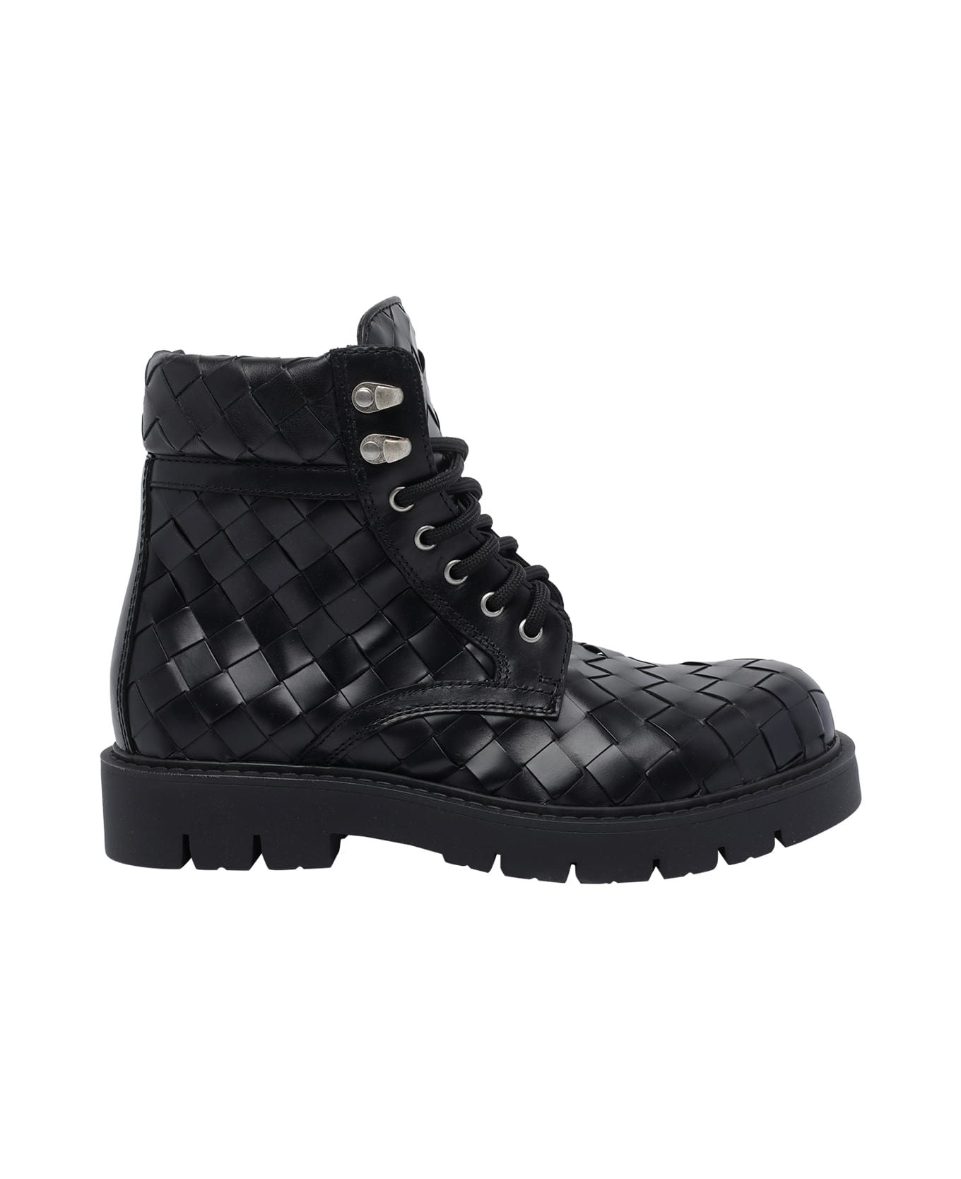 Bottega Veneta Haddock Lace-up Ankle - Black
