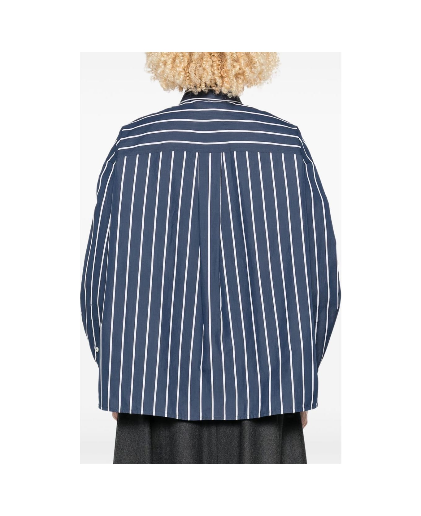 Brunello Cucinelli Striped Cotton Shirt - Blue