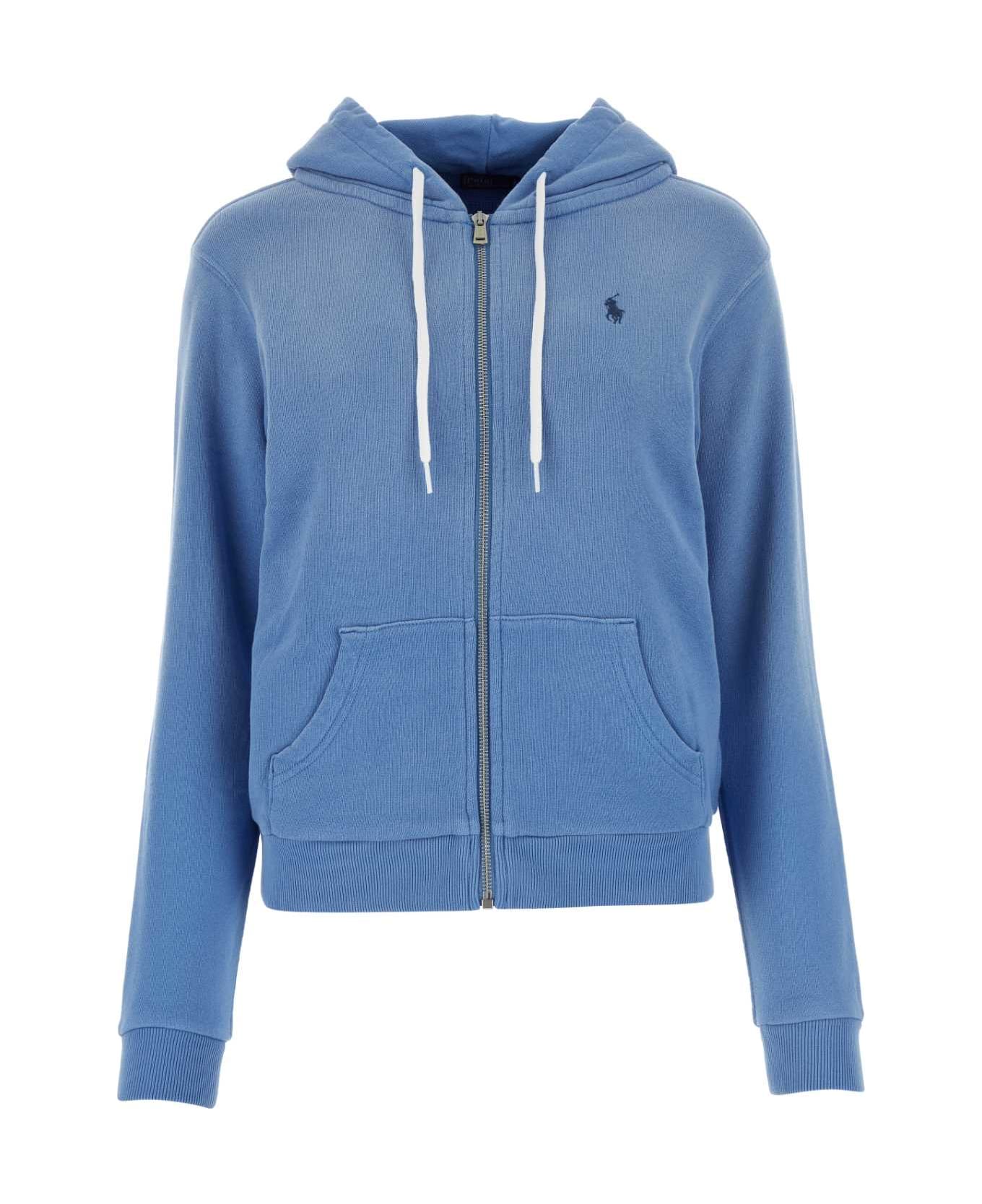 Polo Ralph Lauren Air Force Blue Cotton Sweatshirt Polo Ralph Lauren - BLUEORBIT