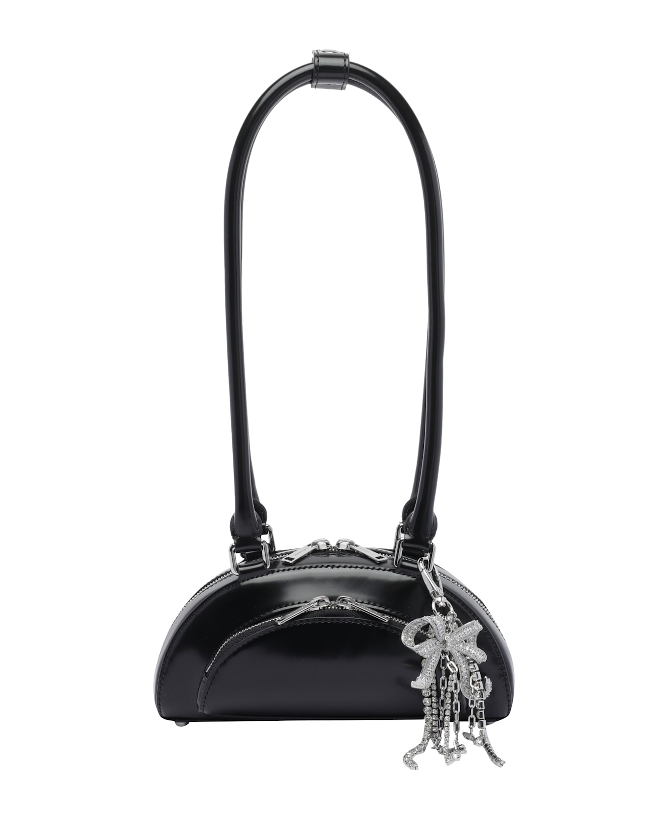 self-portrait Bow Charm Shoulder Bag - Black