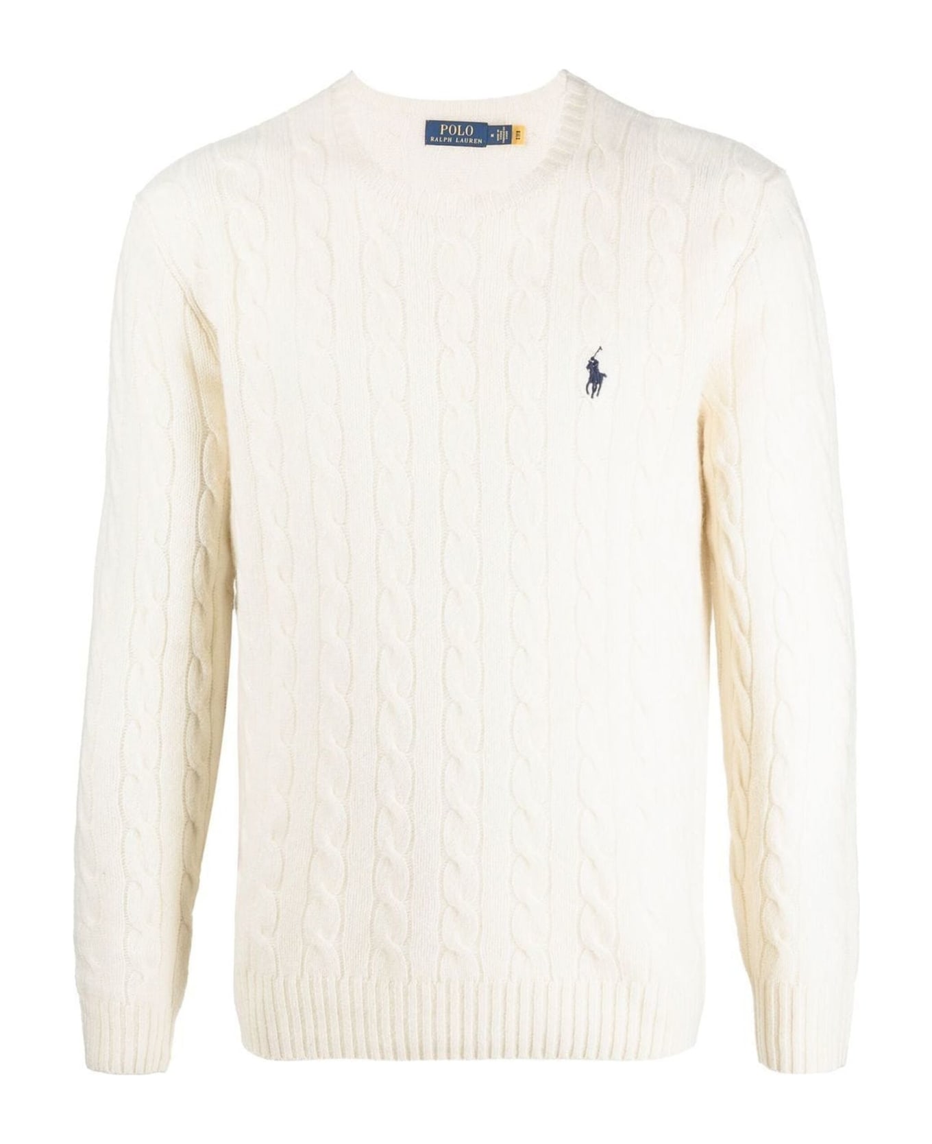 Polo Ralph Lauren Cream White Wool-cashmere Blend Jumper - Andover Cream