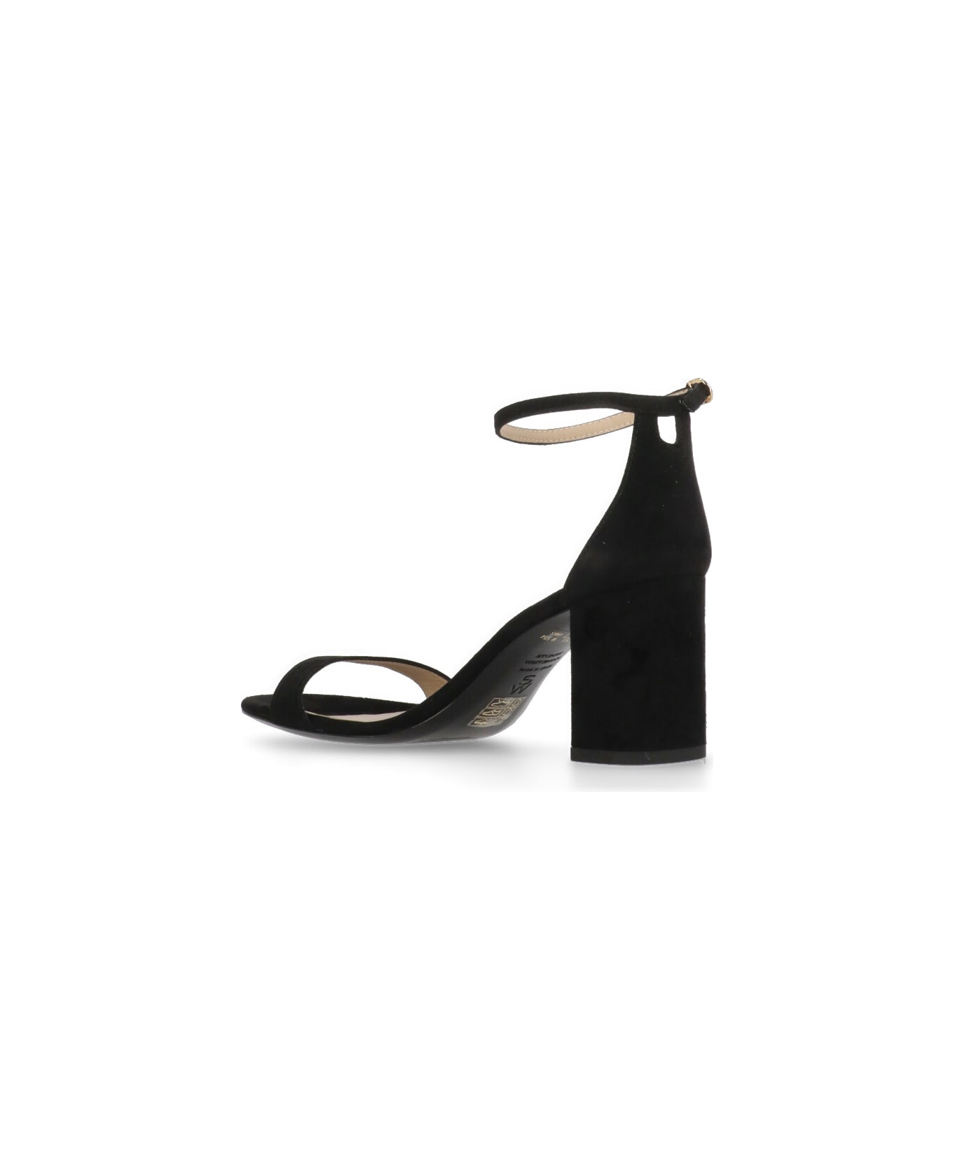 Stuart Weitzman Nudist Block 75 Sandals - Black