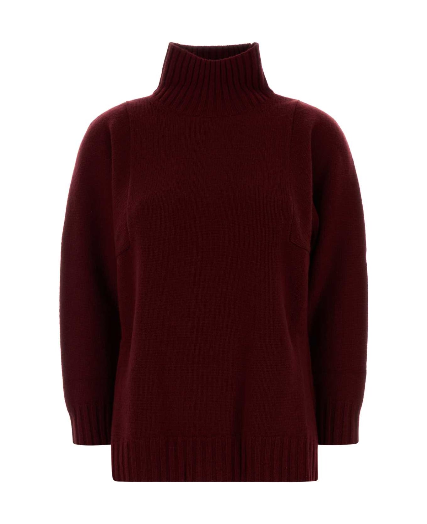 Max Mara Burgundy Cashmere Aceti Sweater - LAMPONE