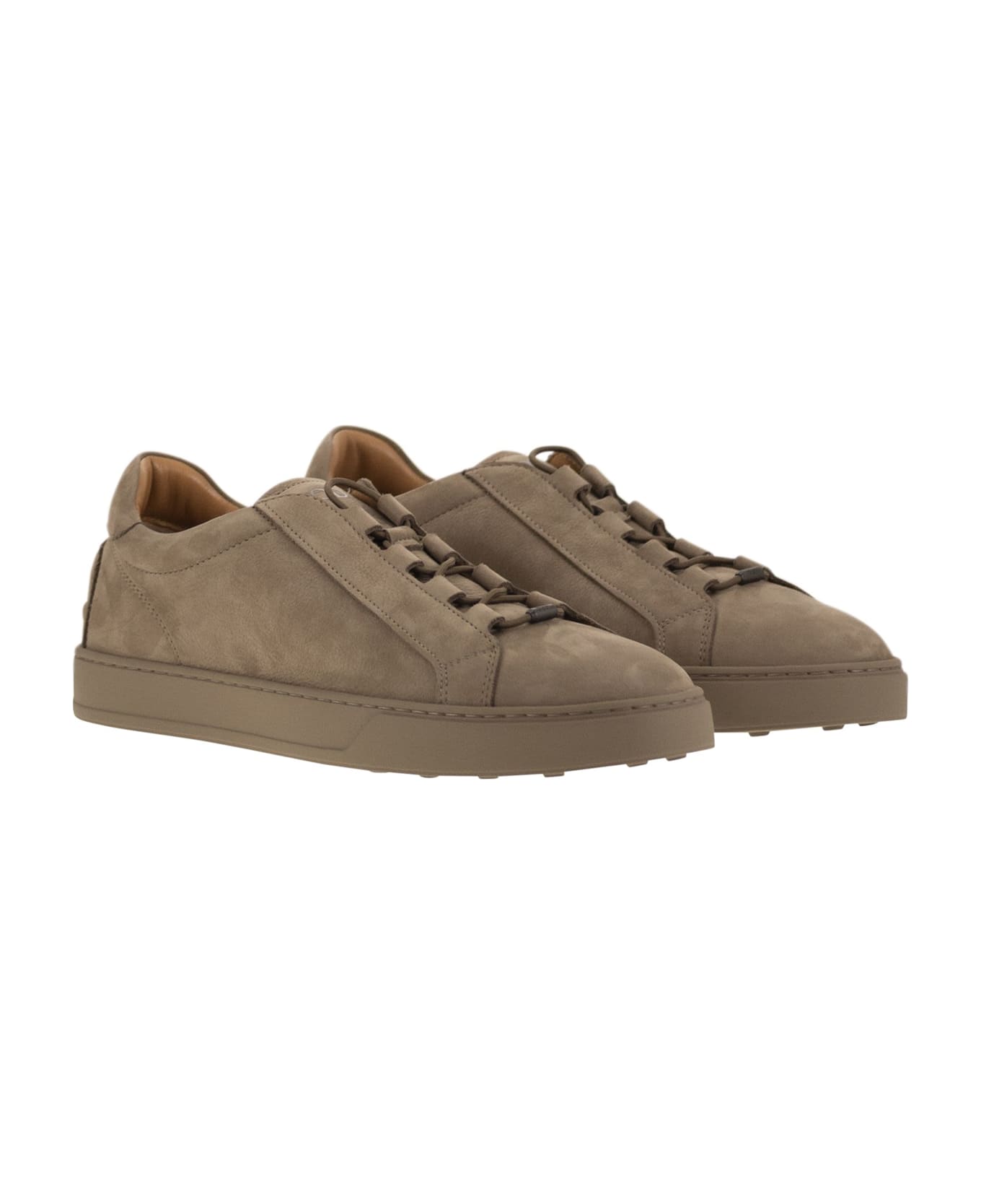 Tod's Sneakers In Nubuck - Camel