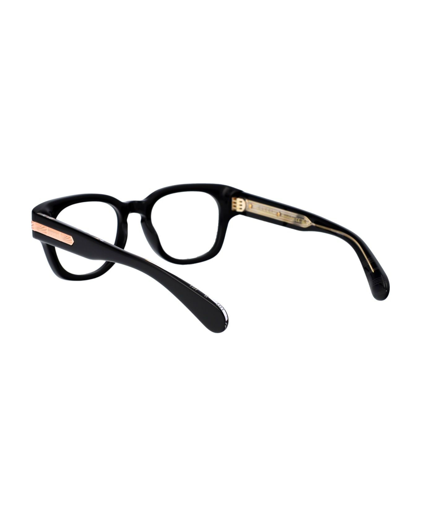 Gucci Eyewear Gg1518o Glasses - 001 BLACK BLACK TRANSPARENT アイウェア