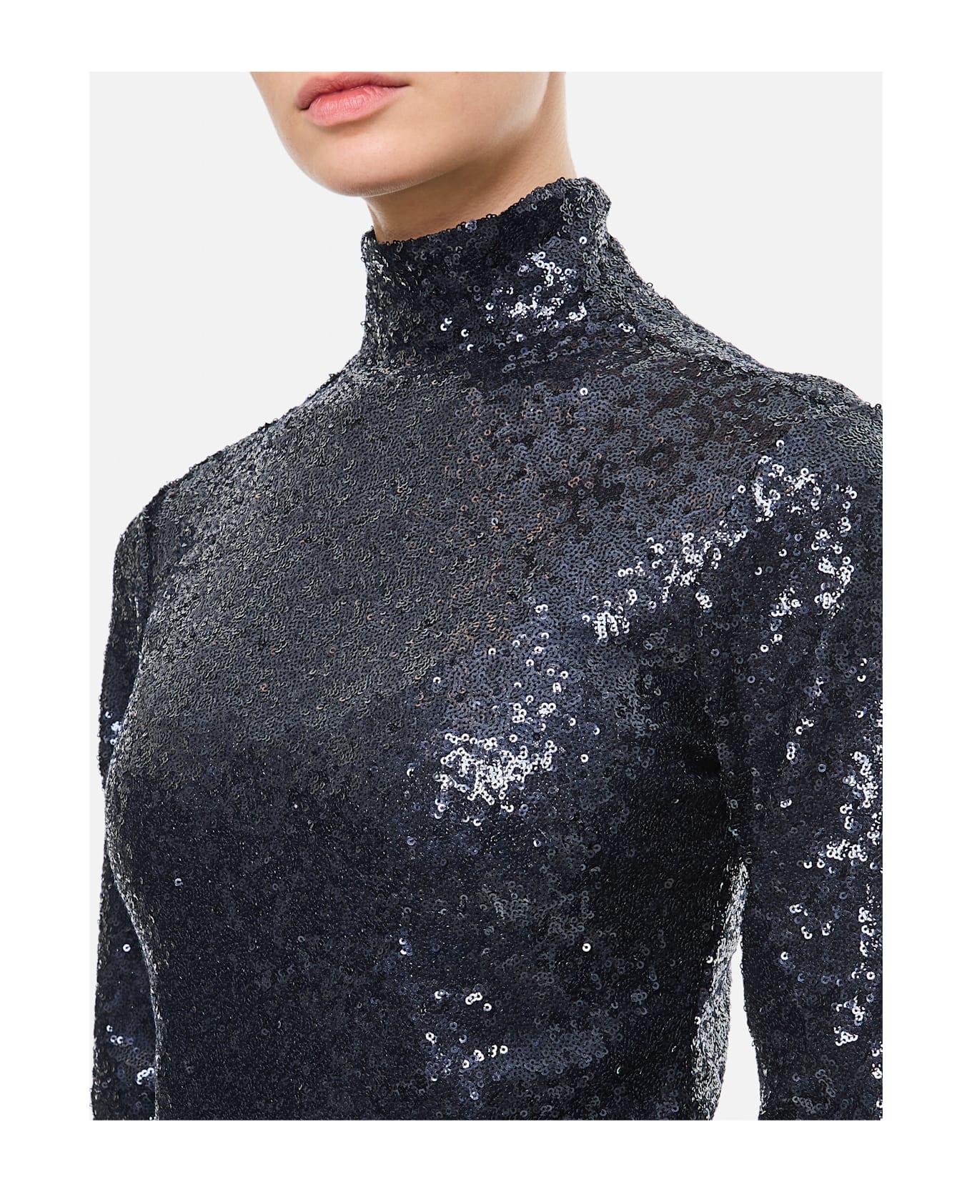 Polo Ralph Lauren Sequin Turtle Neck Pullover - Blue